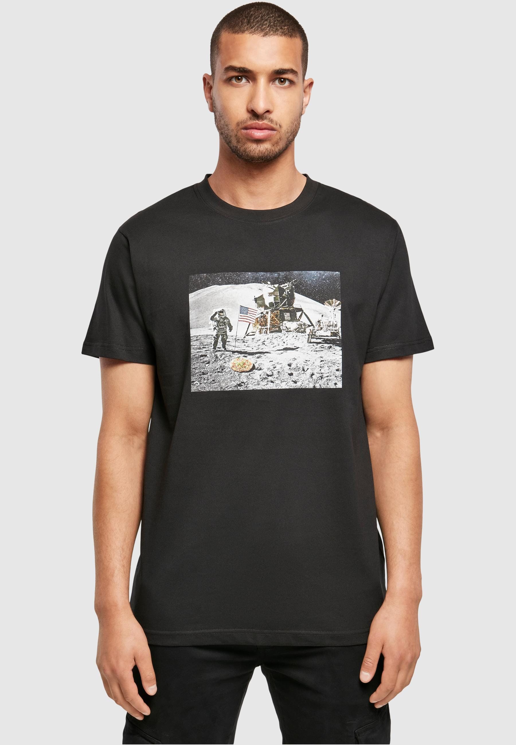 MisterTee T-Shirt »MisterTee Herren Pizza Moon Landing Tee«, (1 tlg.)