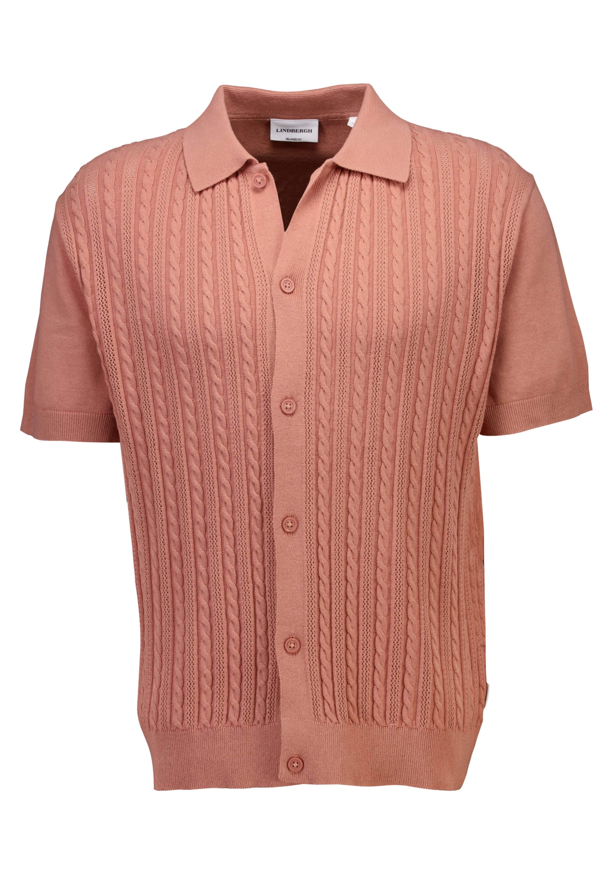 LINDBERGH Herren Strickjacke "Cardigan Relaxed Fit"rose, Gr. XXL, Obermaterial: 100% Baumwolle, Strickjacken