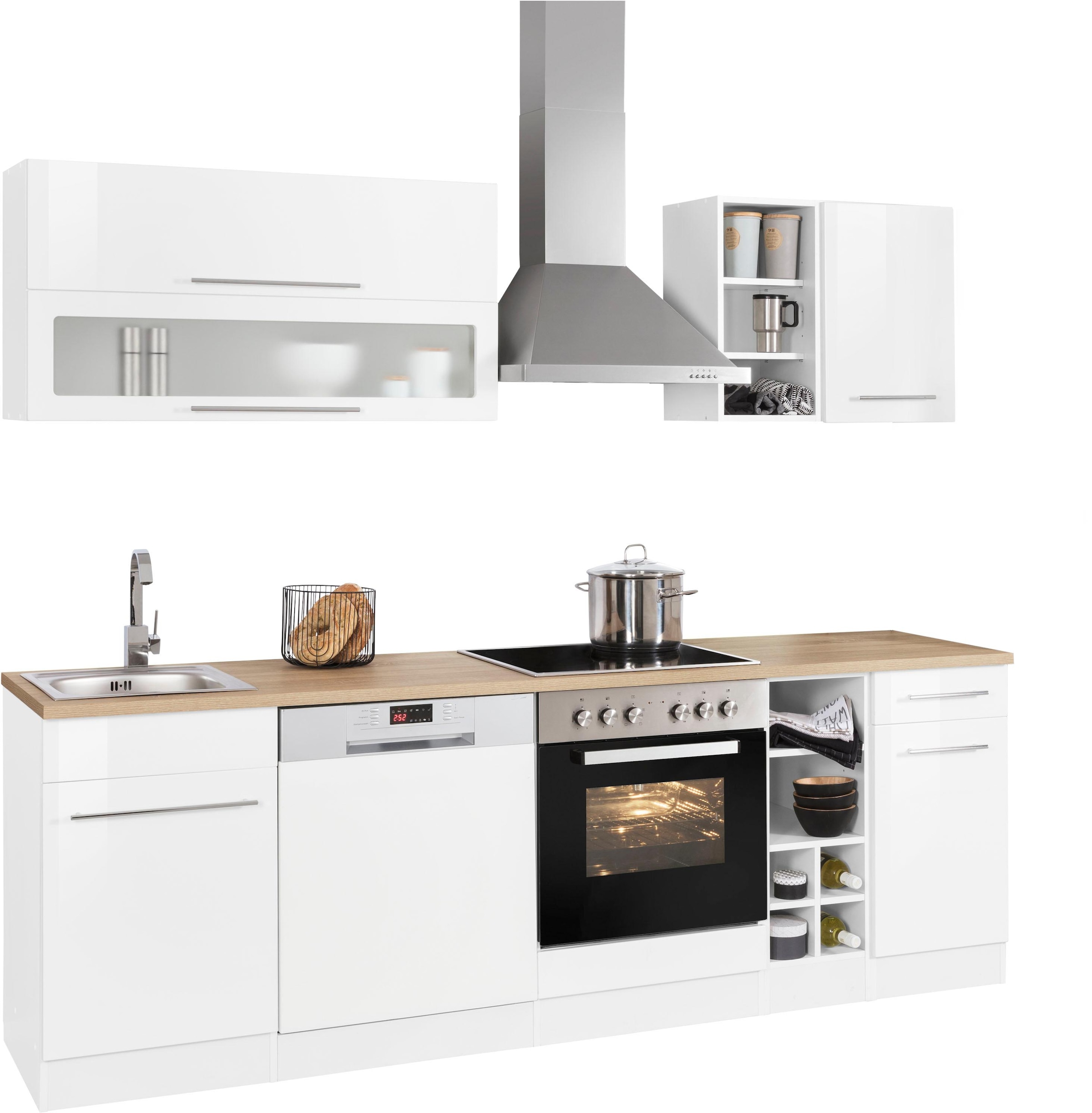 KOCHSTATION Küchenzeile »KS-Eton«, ohne E-Geräte, Breite 240 cm