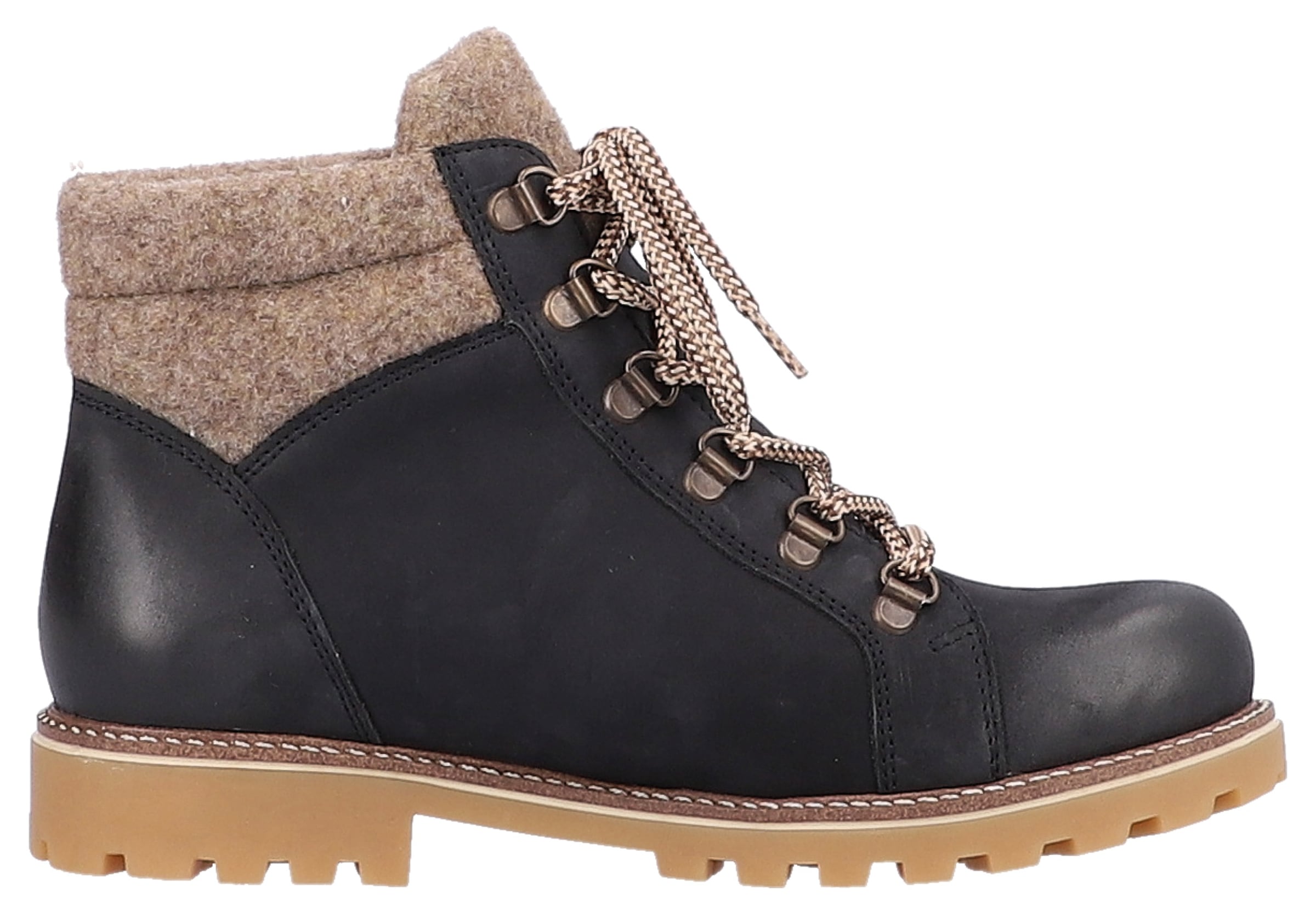 Remonte Winterboots, Blockabsatz, Outdoorschuh, Schnürschuh im trendigen Bergsteiger-Look