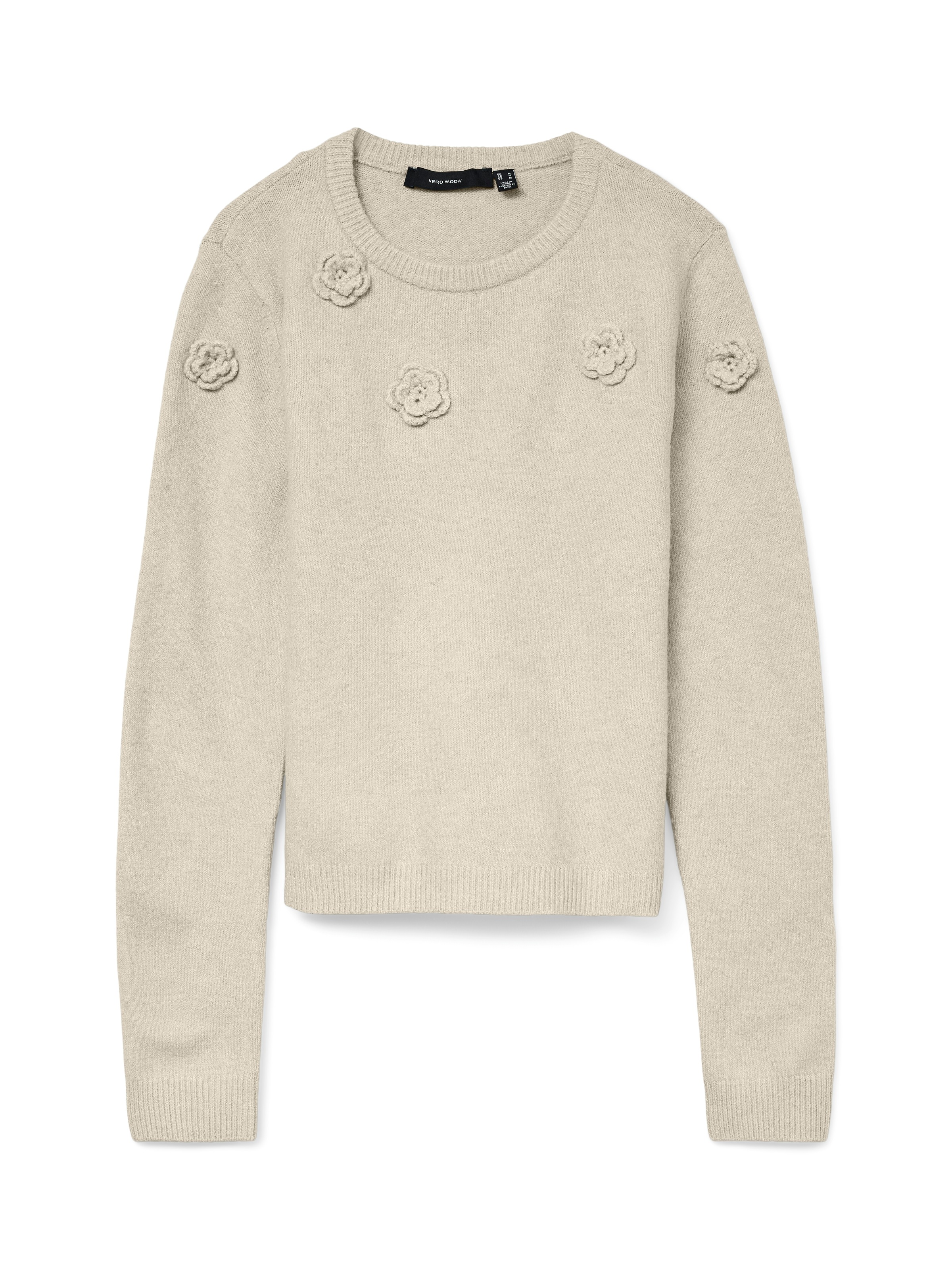 Vero Moda Rundhalspullover "VMROSE LS O-NECK PULLOVER BOO" günstig online kaufen