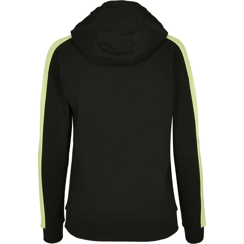 URBAN CLASSICS Kapuzenpullover »Damen Ladies Neon Shoulder Stripe Hoody«, (1 tlg.)