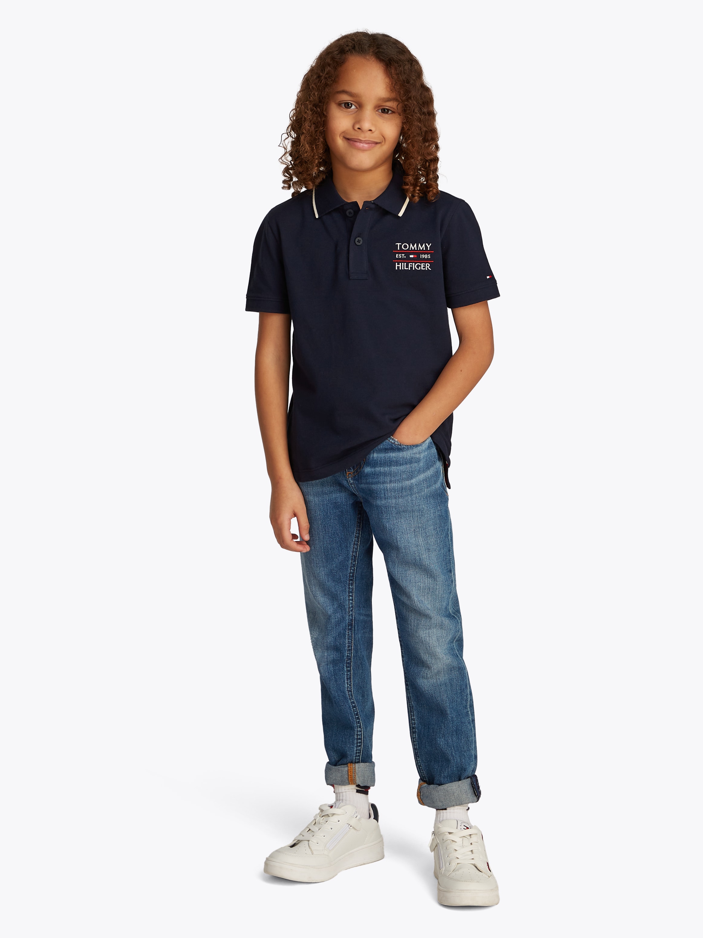 Tommy Hilfiger Poloshirt »TOMMY FLAG HILFIGER POLO REG SS«, mit Logo-Stickerei