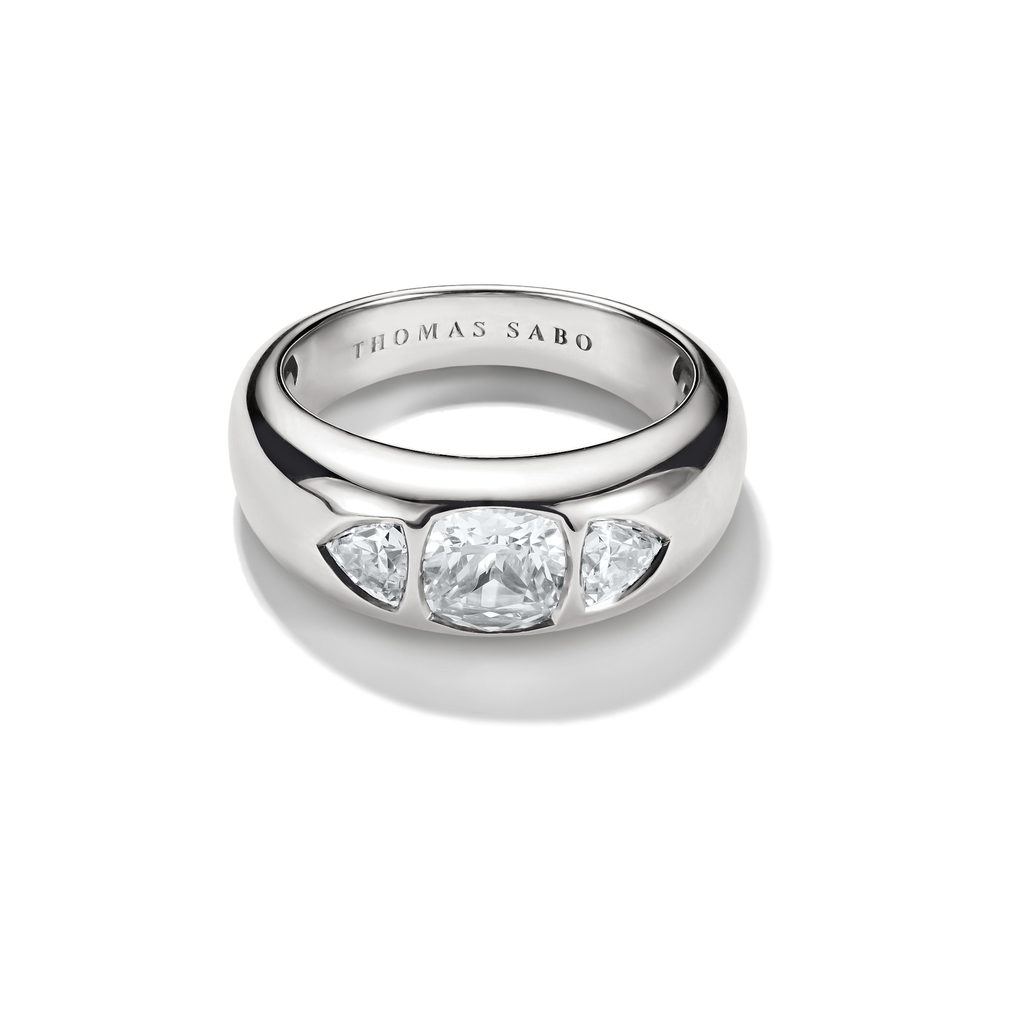 THOMAS SABO Fingerring »Bold Elegance Ring mit facettierten Zirkoniasteinen« mit Zirkonia (synth.)