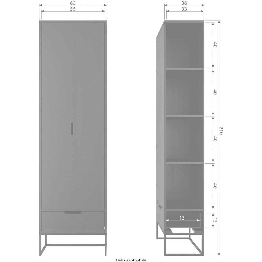 WOOOD Schwebetürenschrank »Silas«