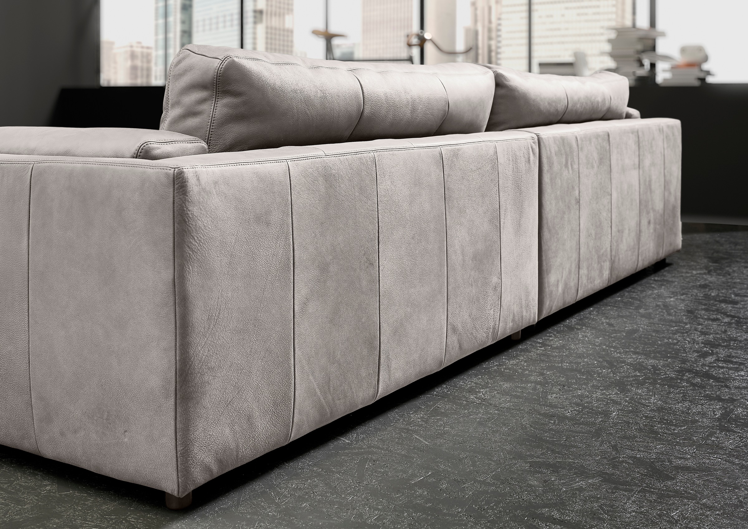 3C Candy Big-Sofa »Karalis mit extra großer Sitztiefe, elegantes Mega Sofa zum Relaxen,«, auch in Cord- oder Leder-Bezug, lose Kissen, loungige Bequemlichkeit