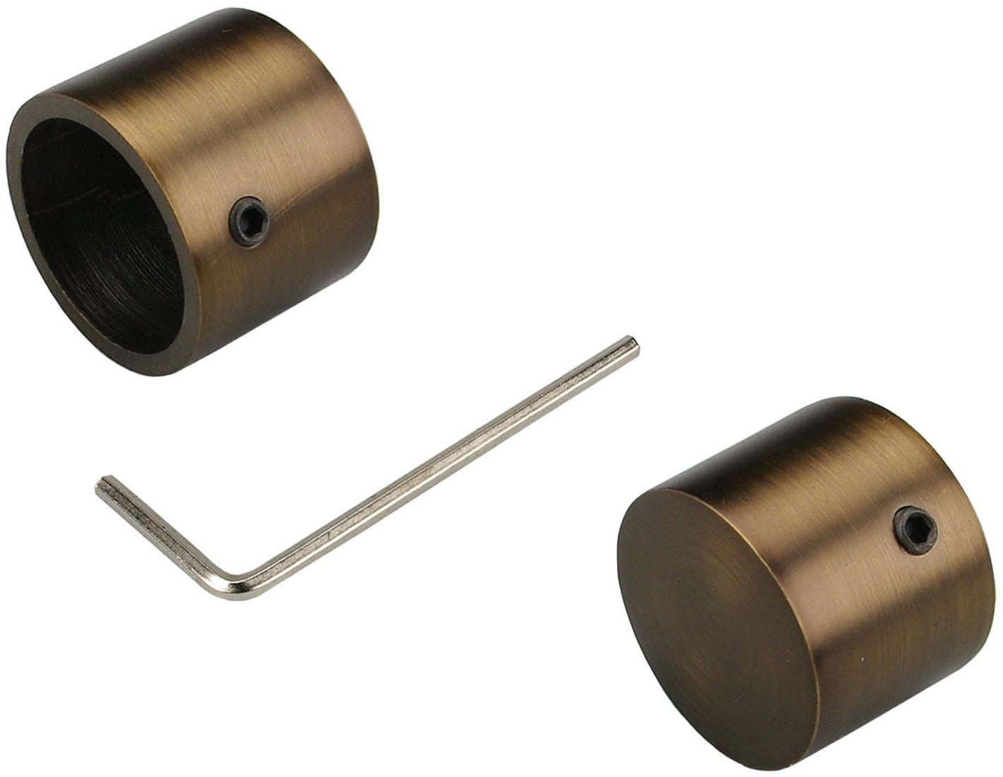 Liedeco Gardinenstange »CELZYLIN02SG2L«, 2 läufig-läufig, Fixmaß, 2-läufig im Fixmaß Ø 25/20 mm