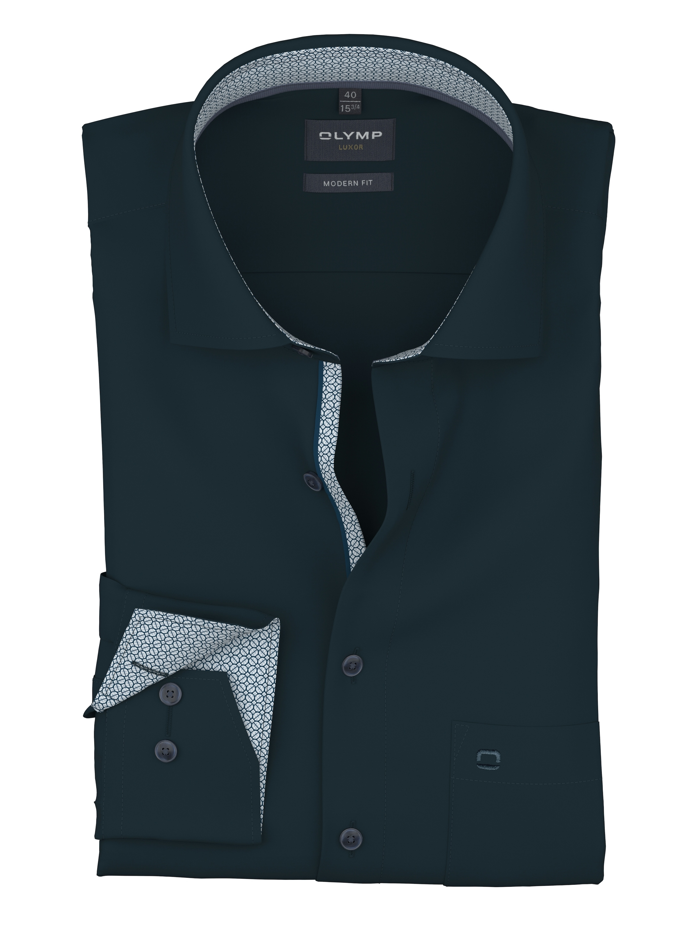 OLYMP Langarmhemd »Luxor modern fit« modern fit, Global-Kentkragen, Businesshemd