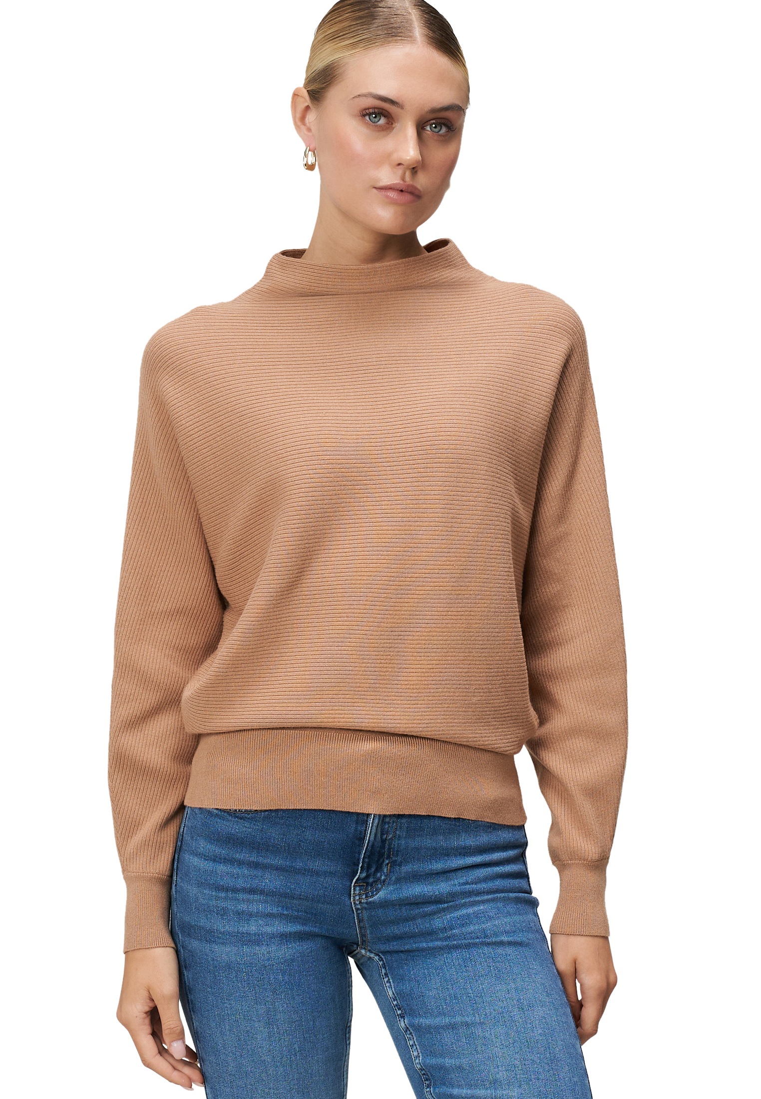 Zero Strickpullover "Damen Pullover strukturiert mit Stehkragen" 1 Stk. tlg günstig online kaufen