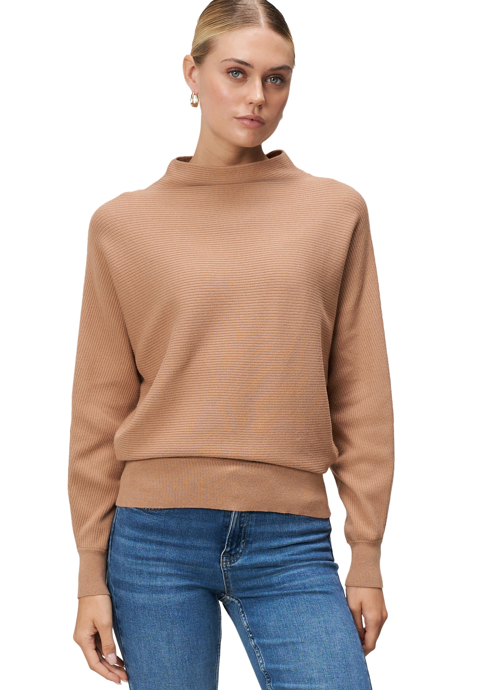 Zero Strickpullover "Damen strukturiert mit Stehkragen", 1 Stk. Plain/ohne günstig online kaufen