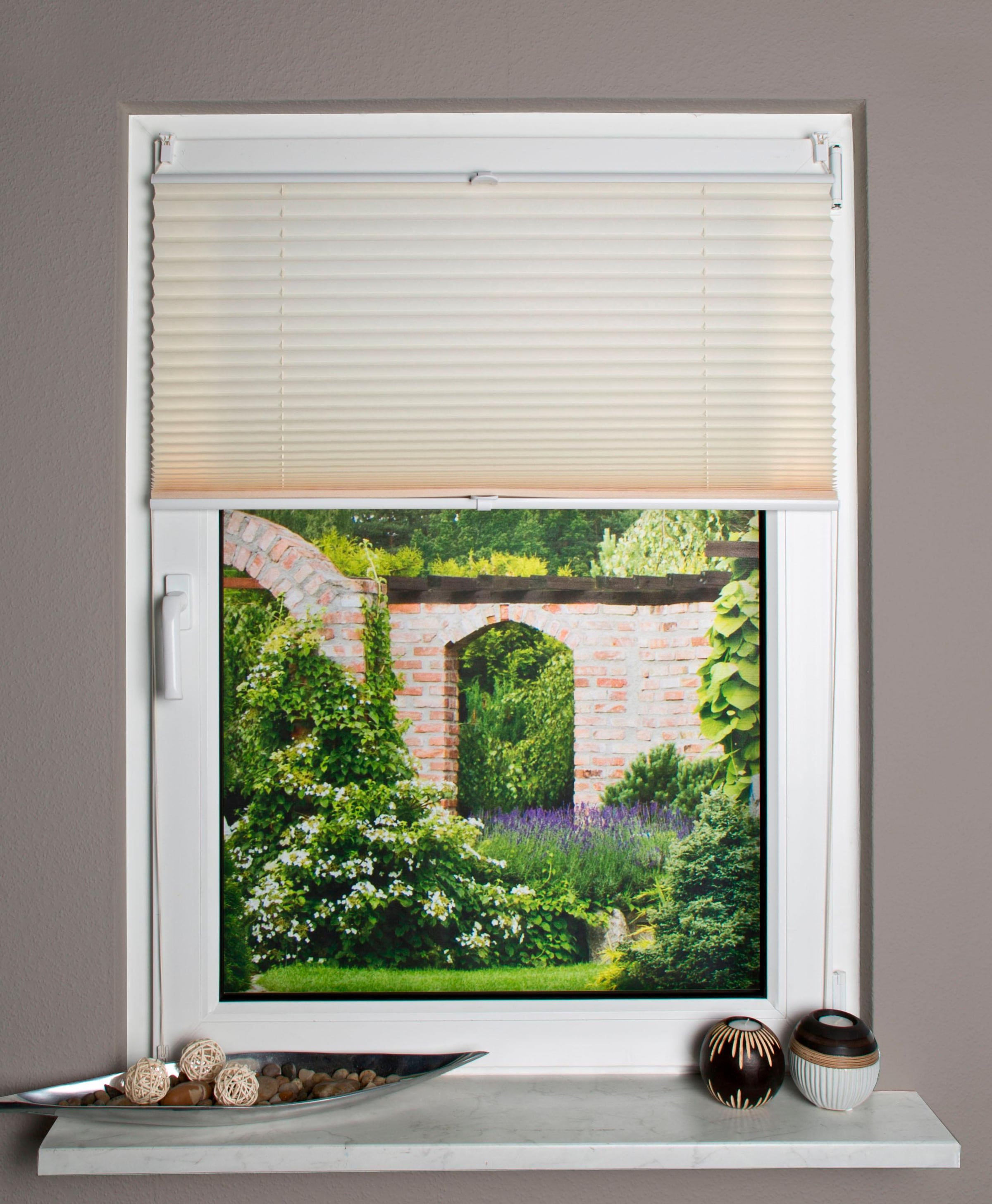 HOME WOHNIDEEN Plissee »NOLAN« blickdicht ohne Bohren verspannt