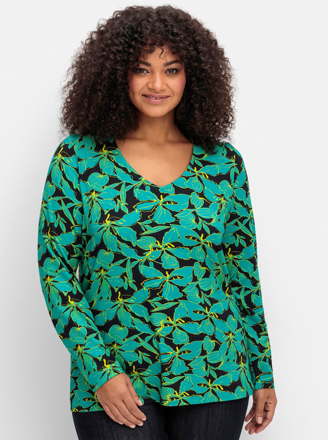 sheego by Joe Browns Langarmshirt "T-Shirt", (1 tlg.) günstig online kaufen