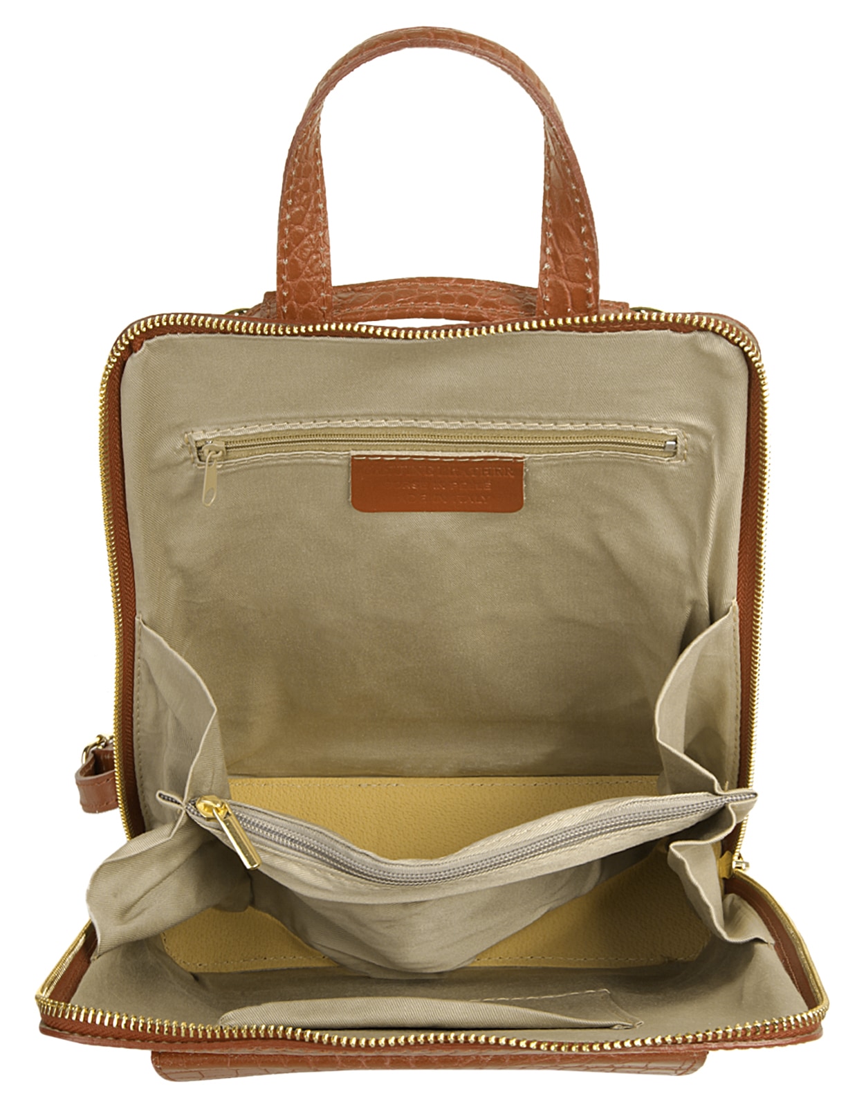 Cluty Cityrucksack, echt Leder, Made in Italy