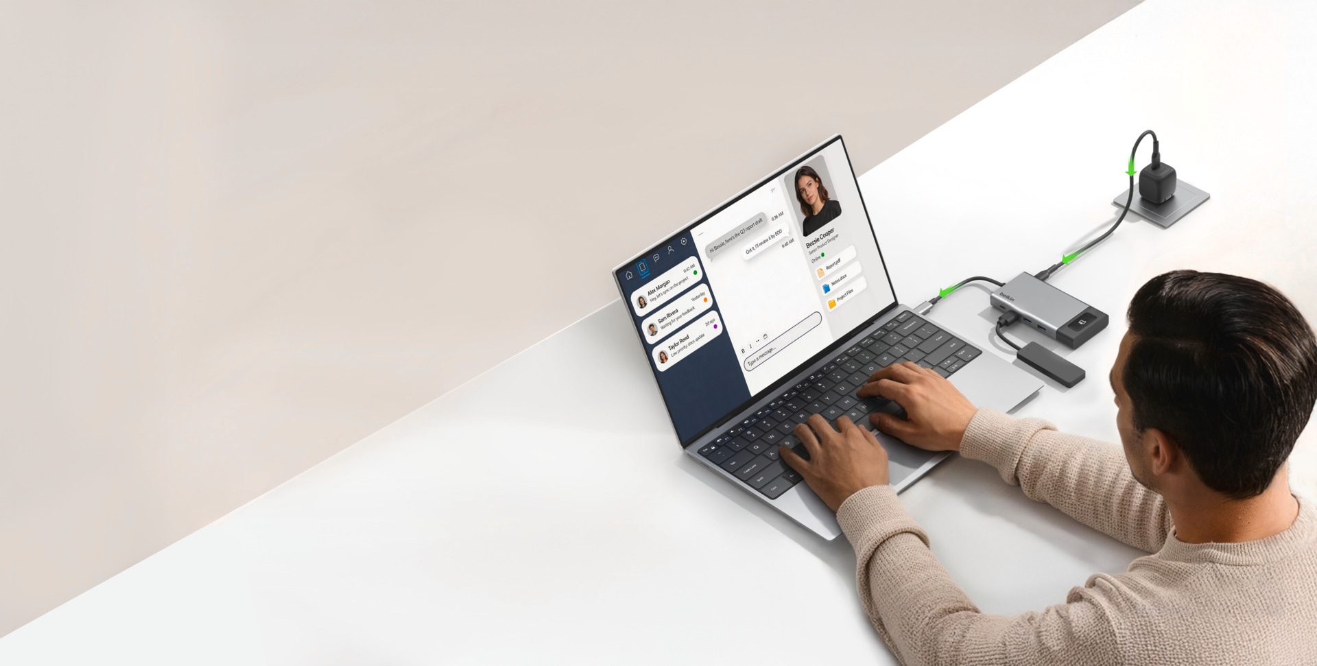 Belkin Laptop-Dockingstation »Connect 8-in-1 USB-C-Hub für zwei Bildschirme«