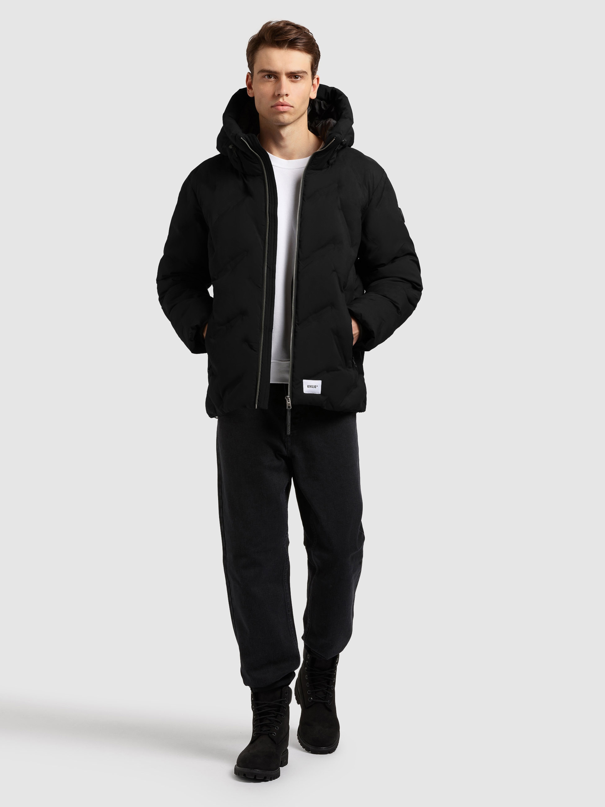khujo Steppjacke »ONERT«, mit Kapuze
