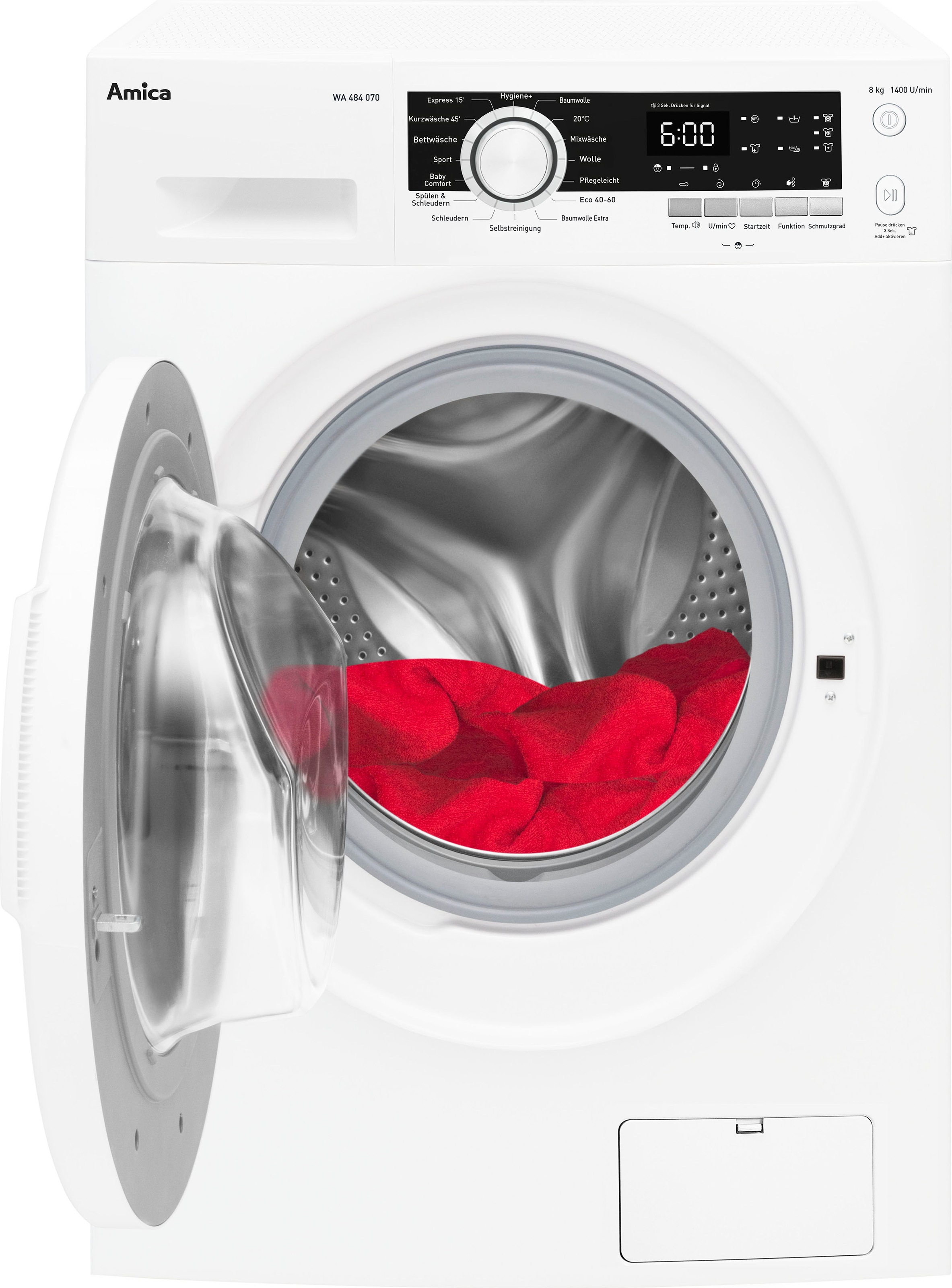 Amica Waschmaschine »WA 484 070«, WA 484 070, 8 kg, 1400 U/min auf Rechnung  | BAUR