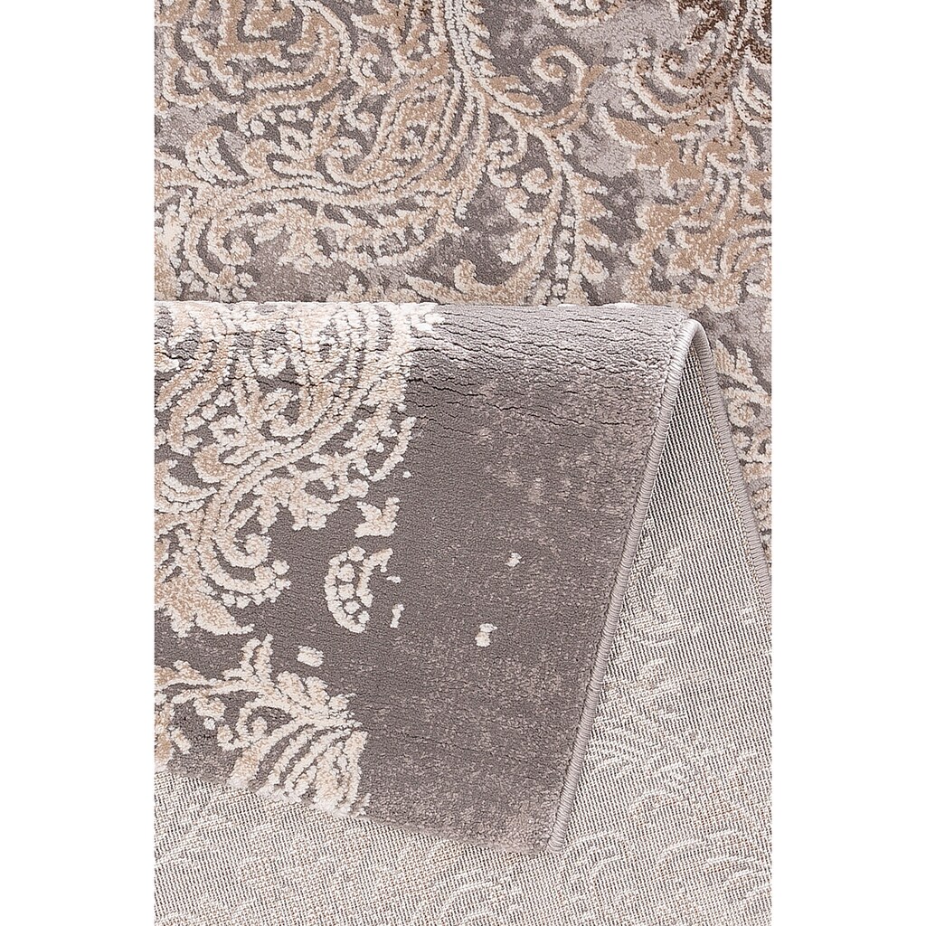 Leonique Teppich »Alisa«, rechteckig, 12 mm Höhe, Hoch-Tief-Effekt, Vintage, florale Ornamente, Kurzflor