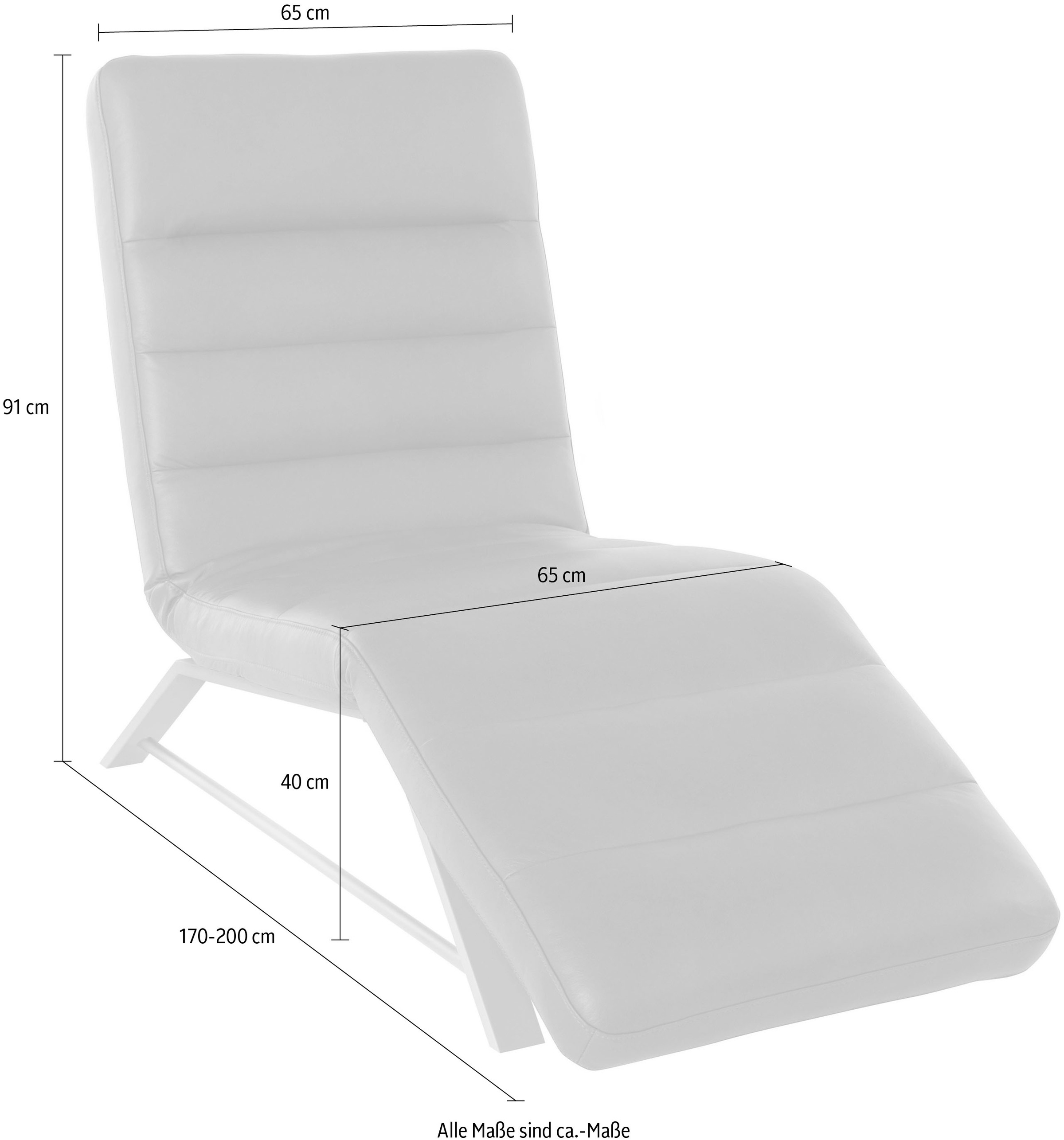 W.SCHILLIG Relaxliege »daily dreams« Funktionsliege wahlweise mit Motor, Gestell matt, Breite 65 cm