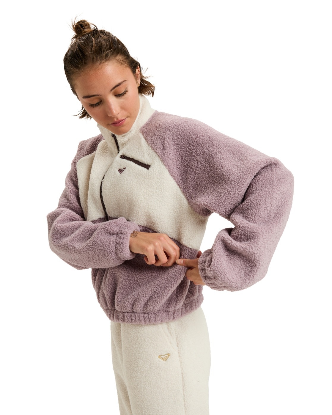 Roxy Fleecepullover »Waves Of Warmth Colorblock«
