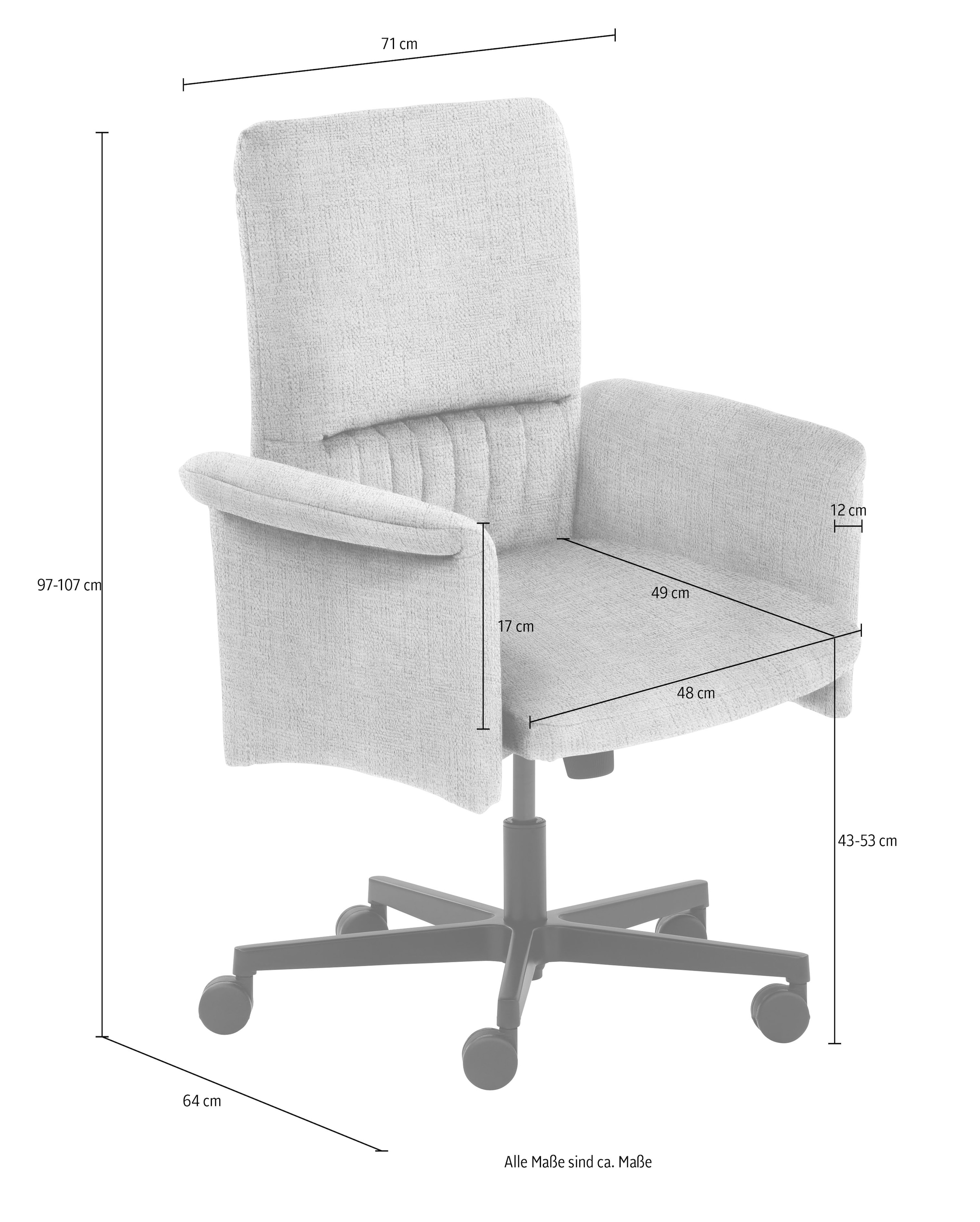 Mayer Sitzmöbel Drehstuhl »myCOSYWORXX Homeoffice Sessel«, 1 St., Luxus-Microfaser Teddyoptik, besonders bequem gepolstert