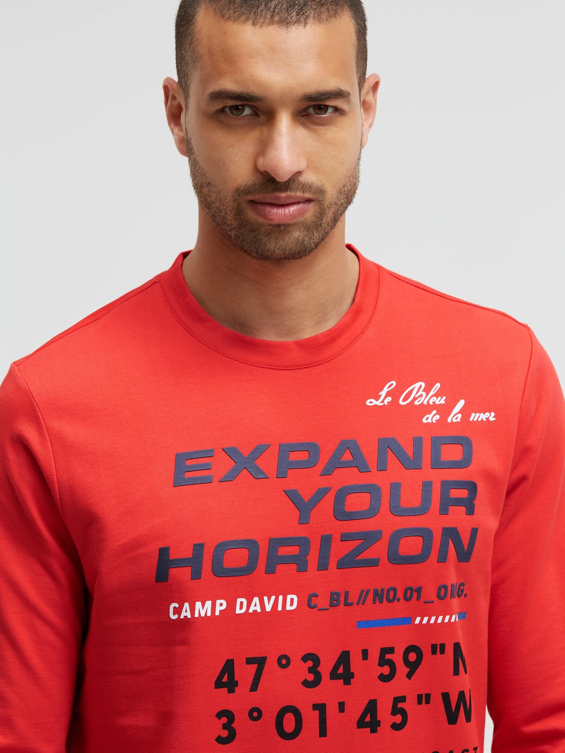CAMP DAVID Rundhalsshirt aus Baumwolle