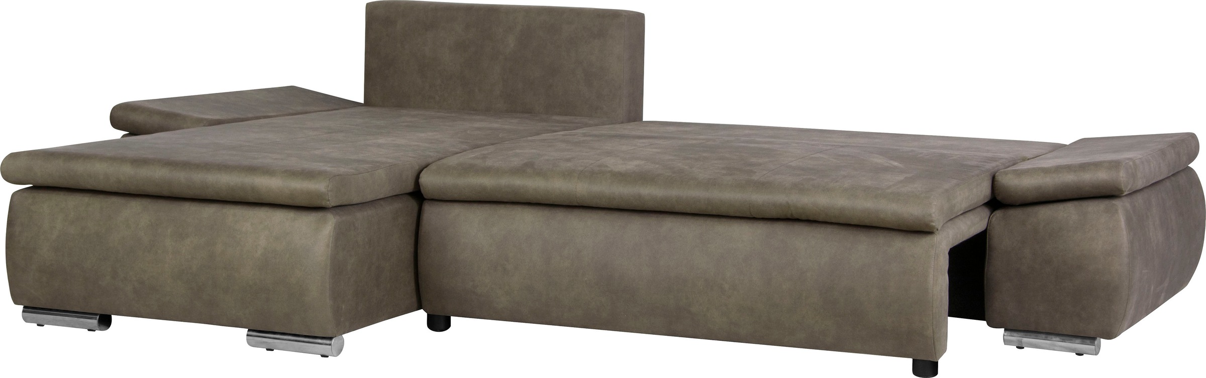 Home affaire Ecksofa »Acra L-Form«, mit Bettfunktion und Bettkasten, in Mattenoptik