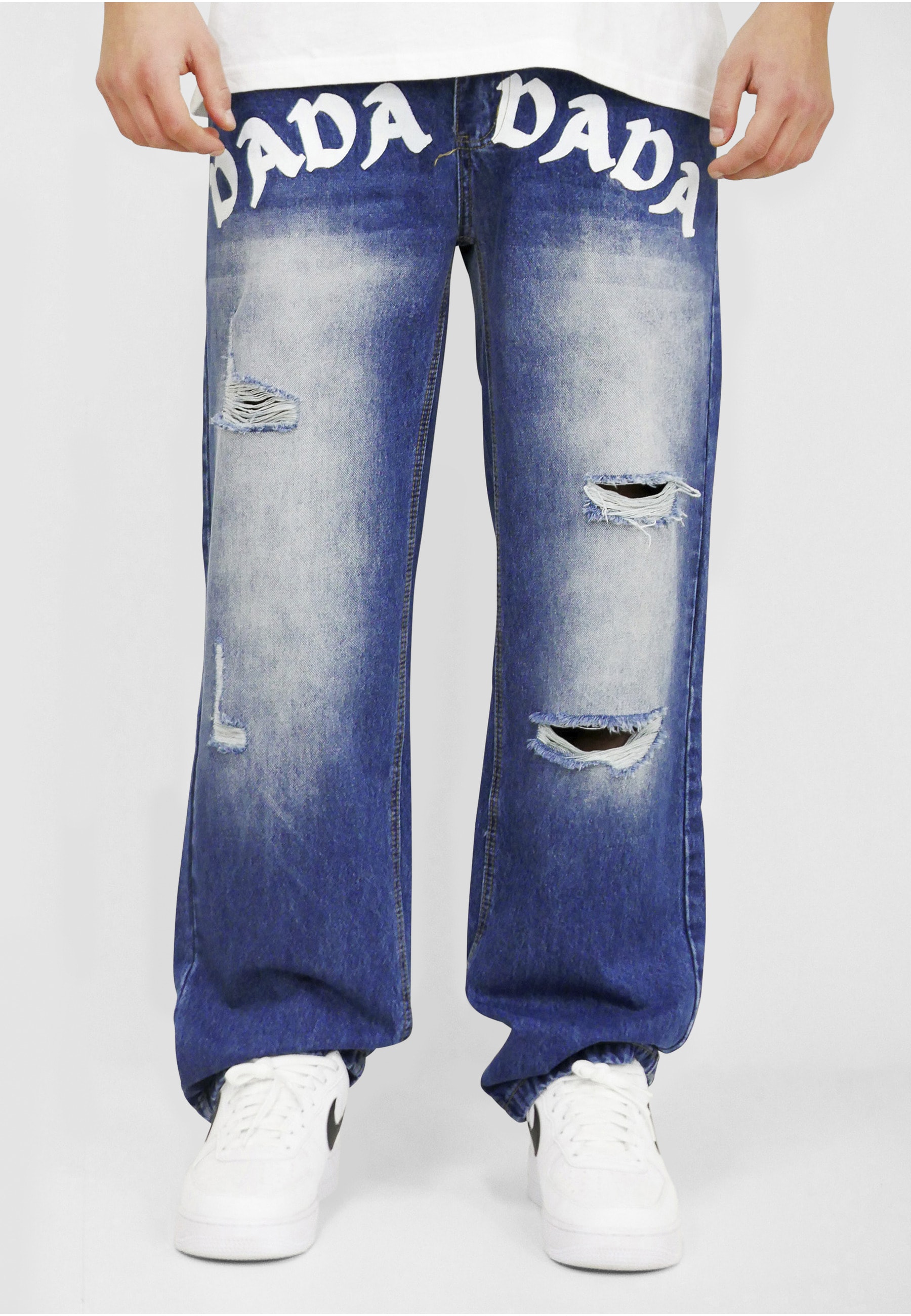 DADA Supreme Shorts »DADA Supreme Dada Supreme Front Logo Destroyed Loose Fit Jeans«