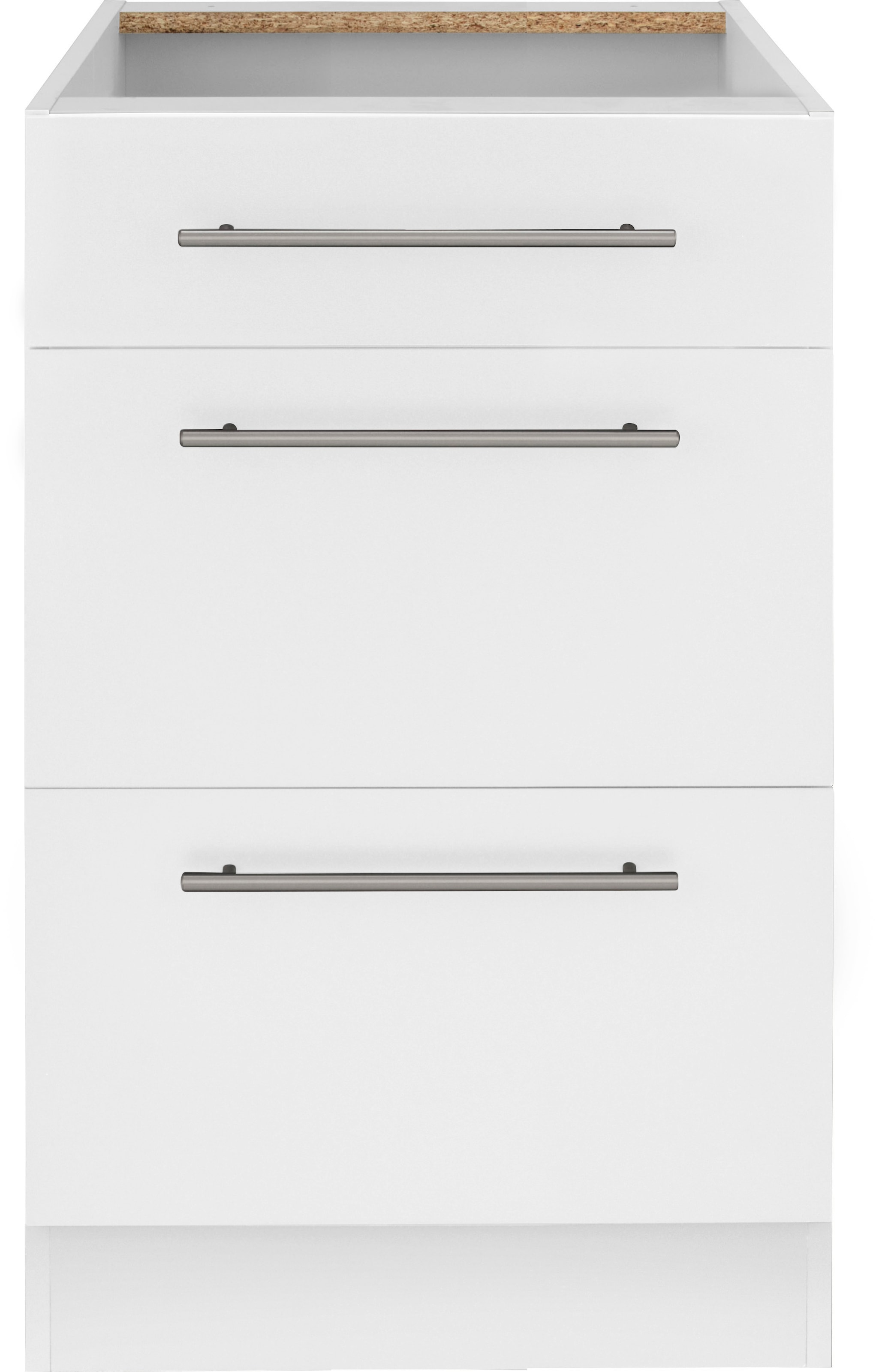 wiho Küchen Unterschrank »Unna«, 50 cm breit, mit 2 großen Auszügen, ohne  Arbeitsplatte kaufen | BAUR
