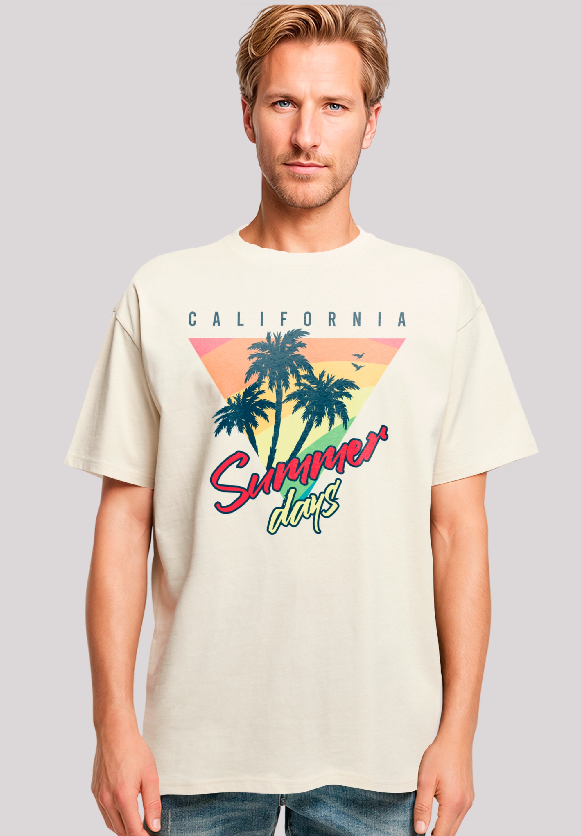 F4NT4STIC T-Shirt "California Palmen Retro", Premium Qualität günstig online kaufen