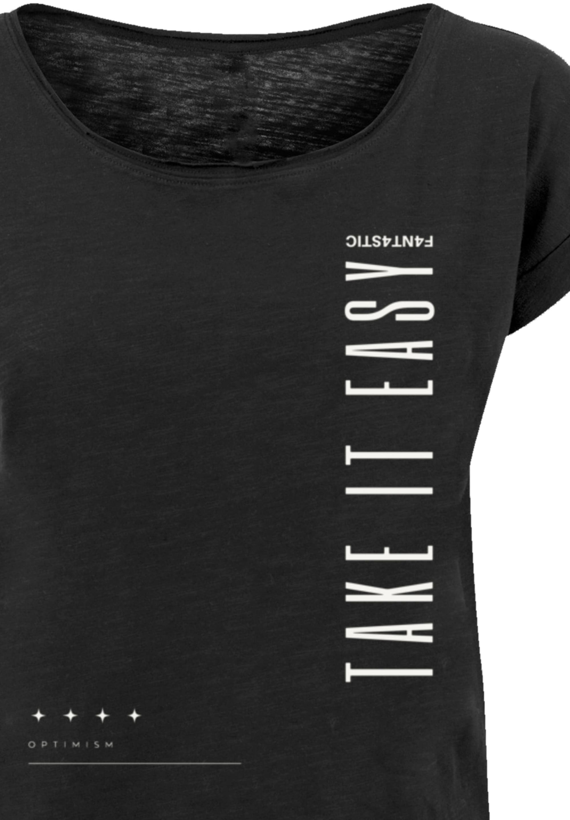 F4NT4STIC T-Shirt »PLUS SIZE T-SHIRT Take It Easy«, Print