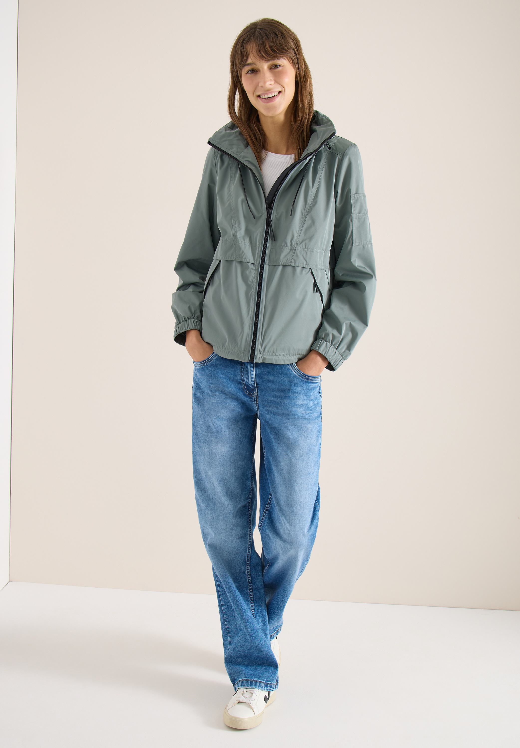 Thumbnail - Cecil Windbreaker ohne Kapuze mit Stehkragen