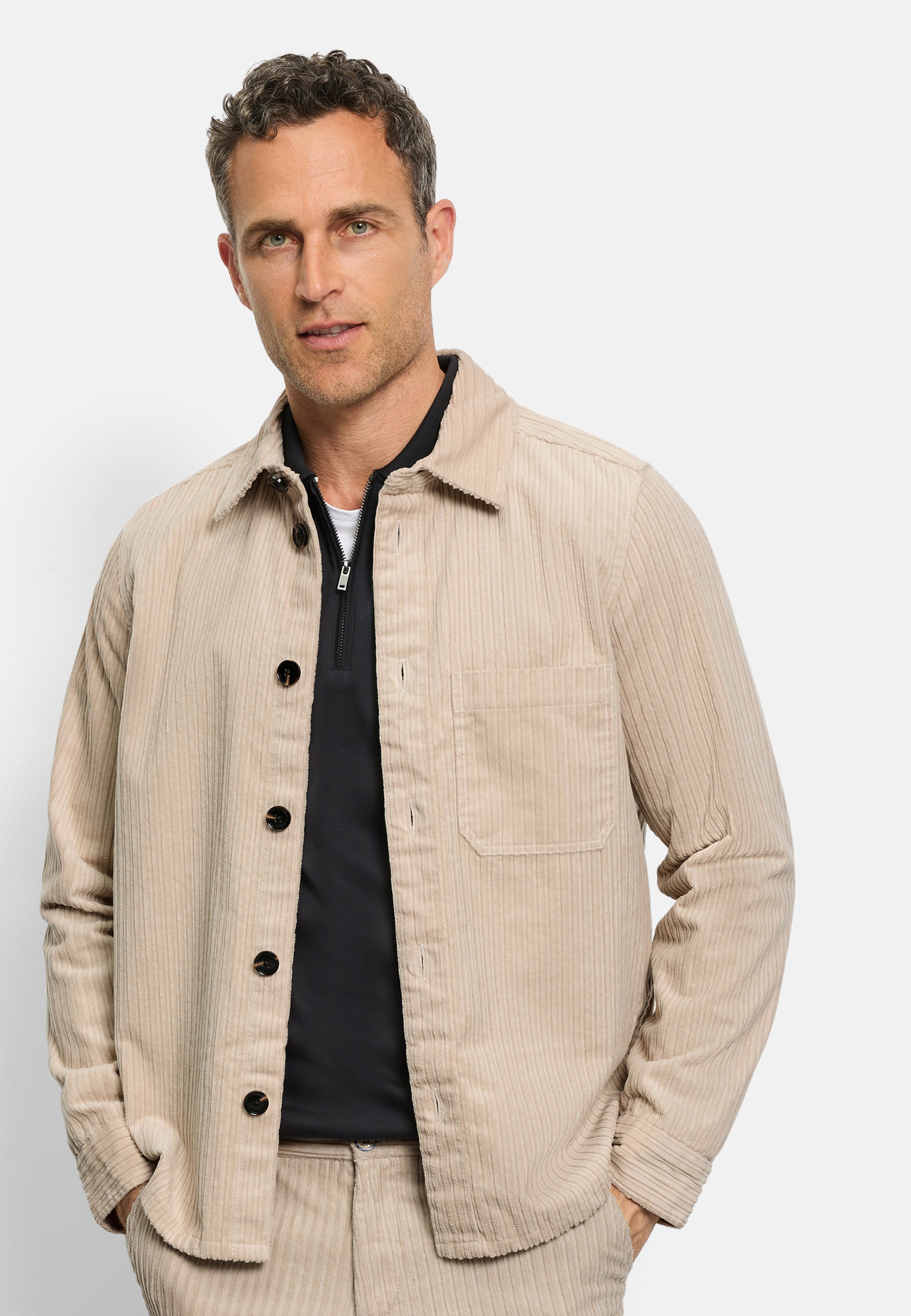 OLYMP Langarmhemd "OLYMP Casual, Overshirt"
