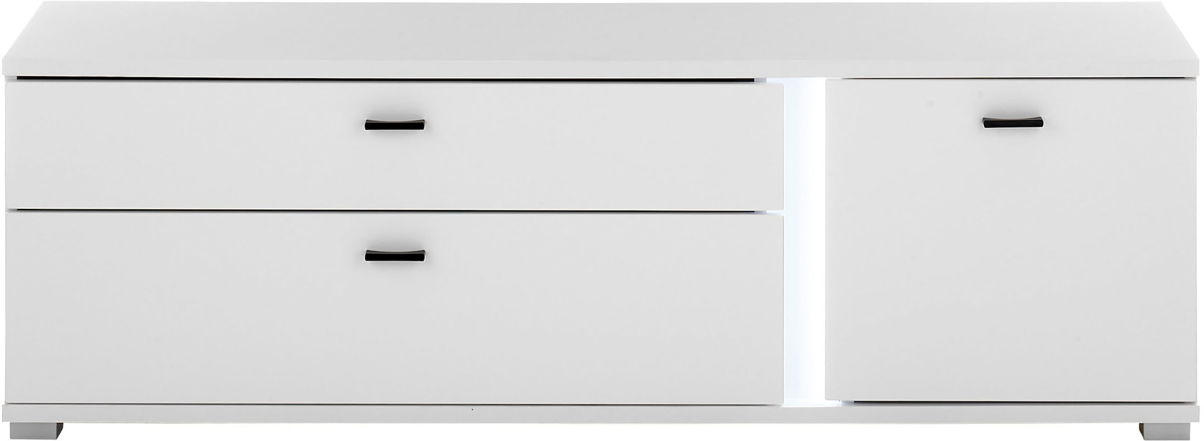 INOSIGN Lowboard »LONG ISLAND«, (1 St.), in moderner Trendfarbe,inklusive senkrechter Beleuchtung,Breite 150 cm