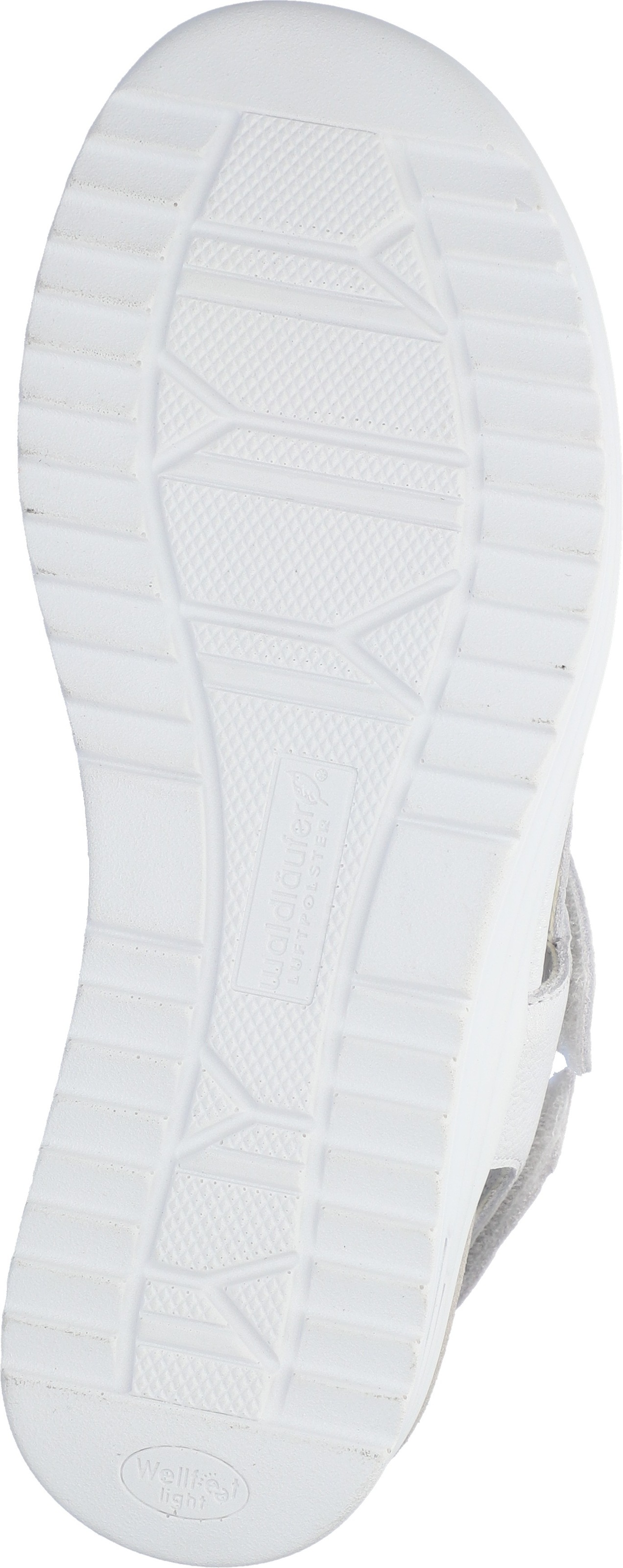 Keilsandalette WALDLÄUFER "H-DINA", Damen, Gr. 8 (42), sanftes weiß, Nubukleder, unifarben, Schuhe, Sandale, Klettschuh, Sommerschuh in Komfortweite H (= sehr weit) 2