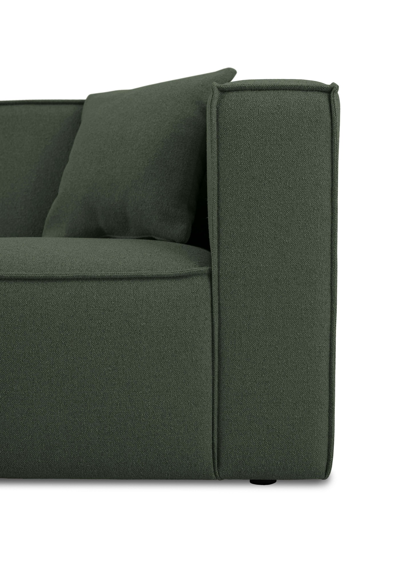 OTTO home Ecksofa »Tammie« Breite 222 cm, Webstoff fein, bodentief, mit Wellenunterfederung