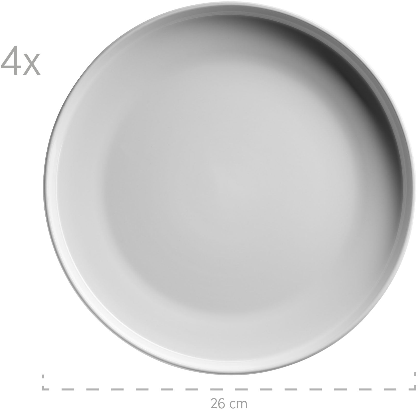 my home Kombiservice »Kosima«, (Set, je 4 Teller flach, 4 Desserteller, 4 Schüsseln, 4 Kaffeebecher), 16 Teile, Geschirrset für 4 Personen