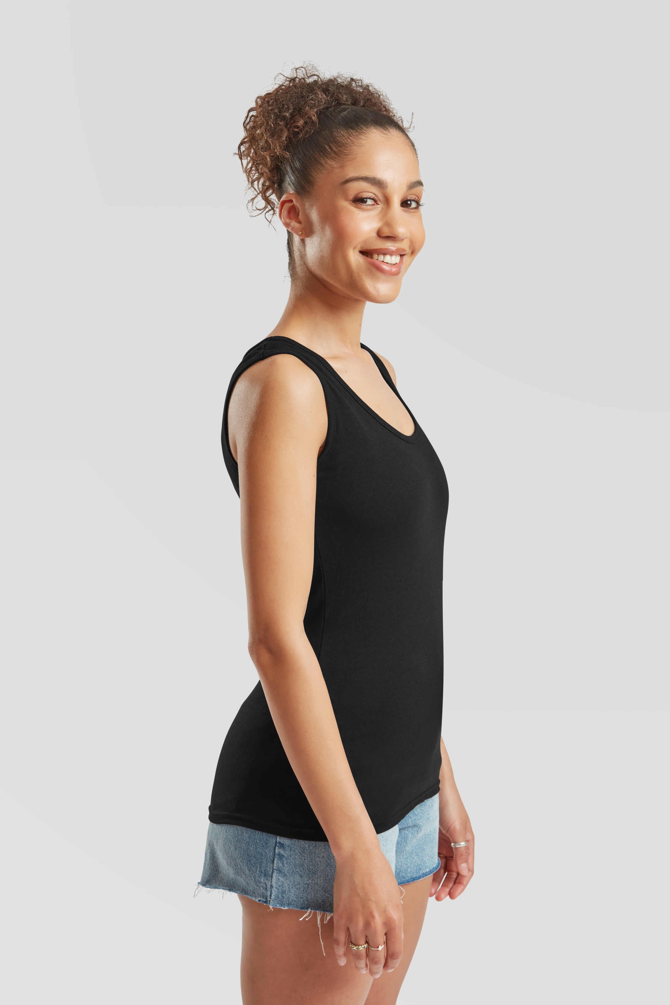Fruit of the Loom Tanktop, (Packung, 3 tlg.), aus reiner Baumwolle, Rundhal günstig online kaufen