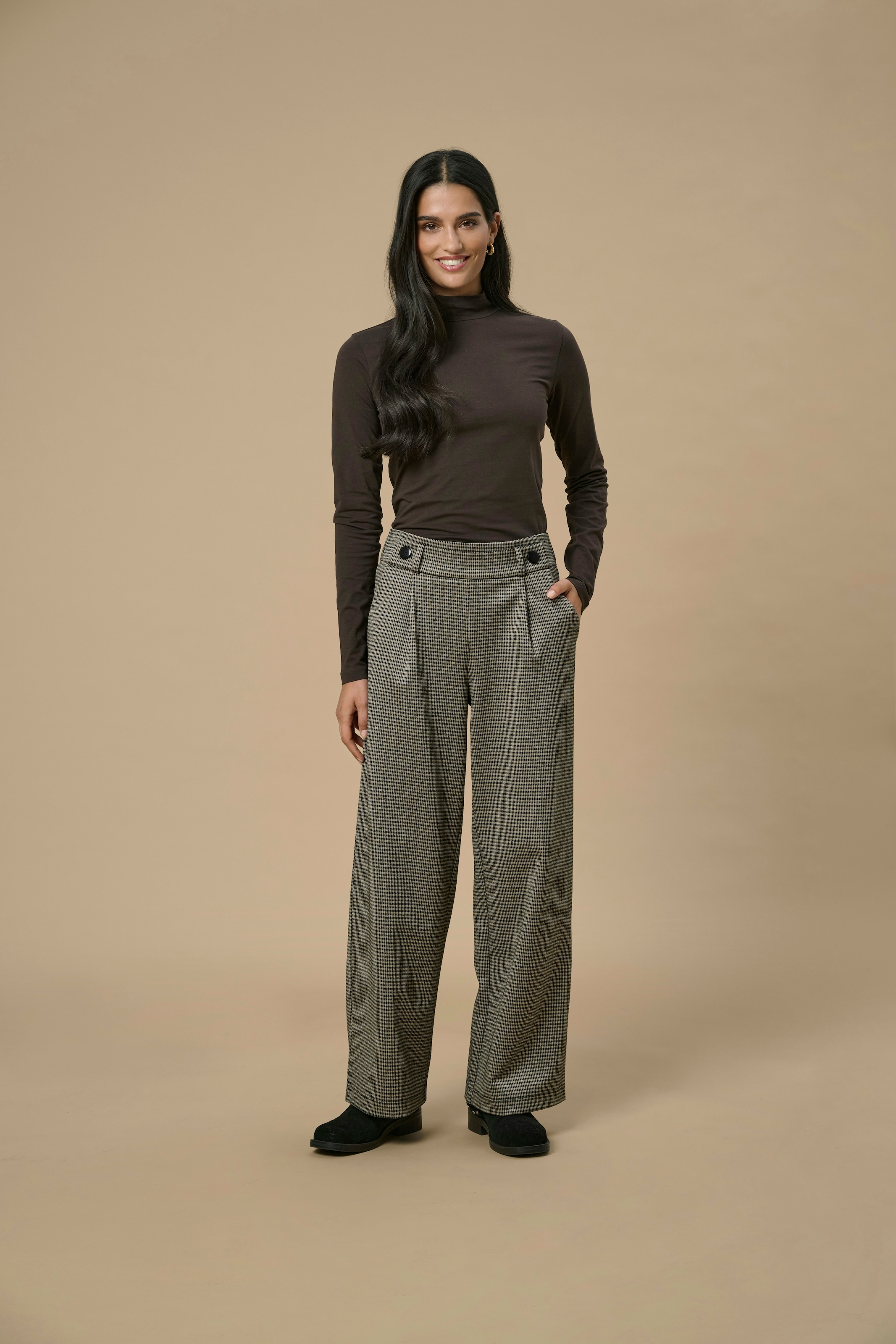 JDY Anzughose »JDYGEGGO MIA LONG CHECK PANT JRS NOOS«