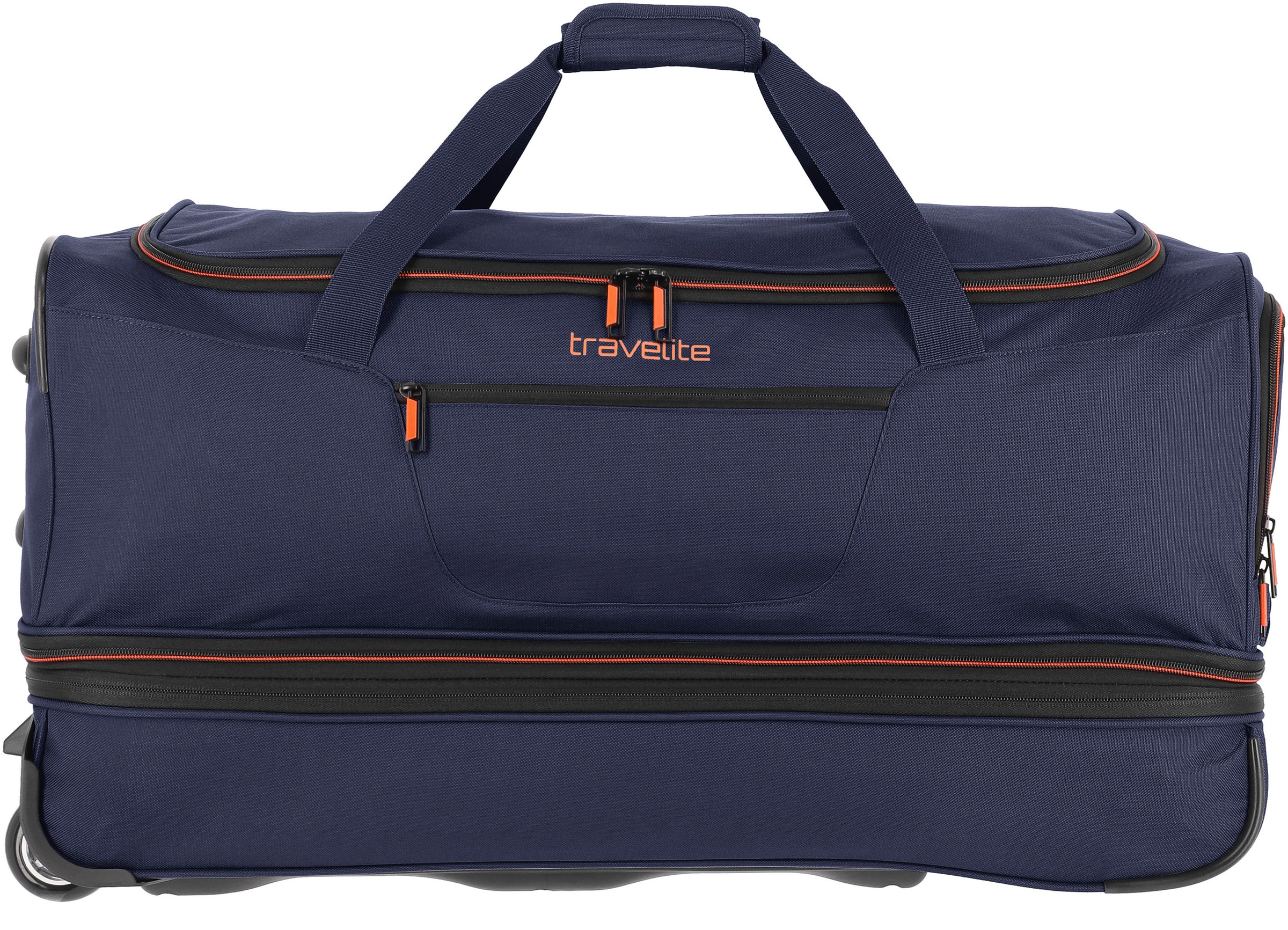 travelite Reisetasche »Basics, 70 cm«, Duffle Bag Sporttasche mit Trolleyfunktion und Volumenerweiterung