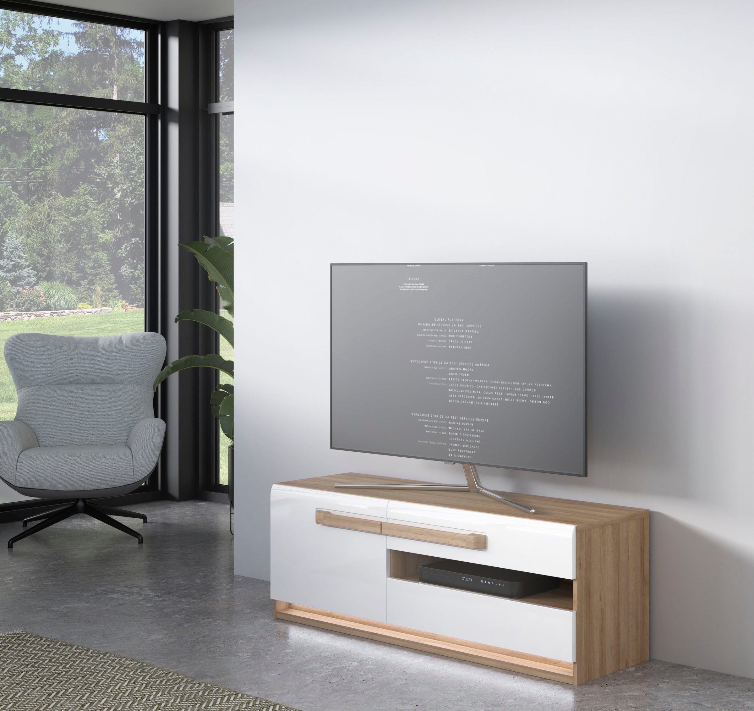 FORTE Lowboard "Attention TV-Board, TV-Schrank", TV-Board, Beleuchtung, Sof günstig online kaufen