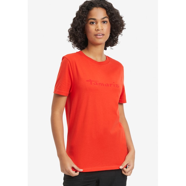 Tamaris T-Shirt, mit Rundhalsausschnitt - NEUE KOLLEKTION online bestellen  | BAUR