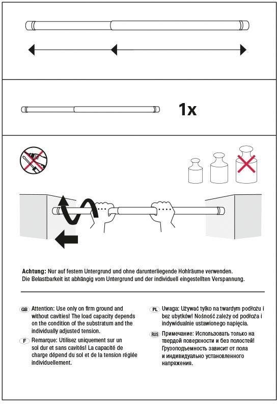 GARDINIA Scheibenstange »Spannstange Ø 23/26 mm«, ausdrehbar, vielseitig einsetzbar