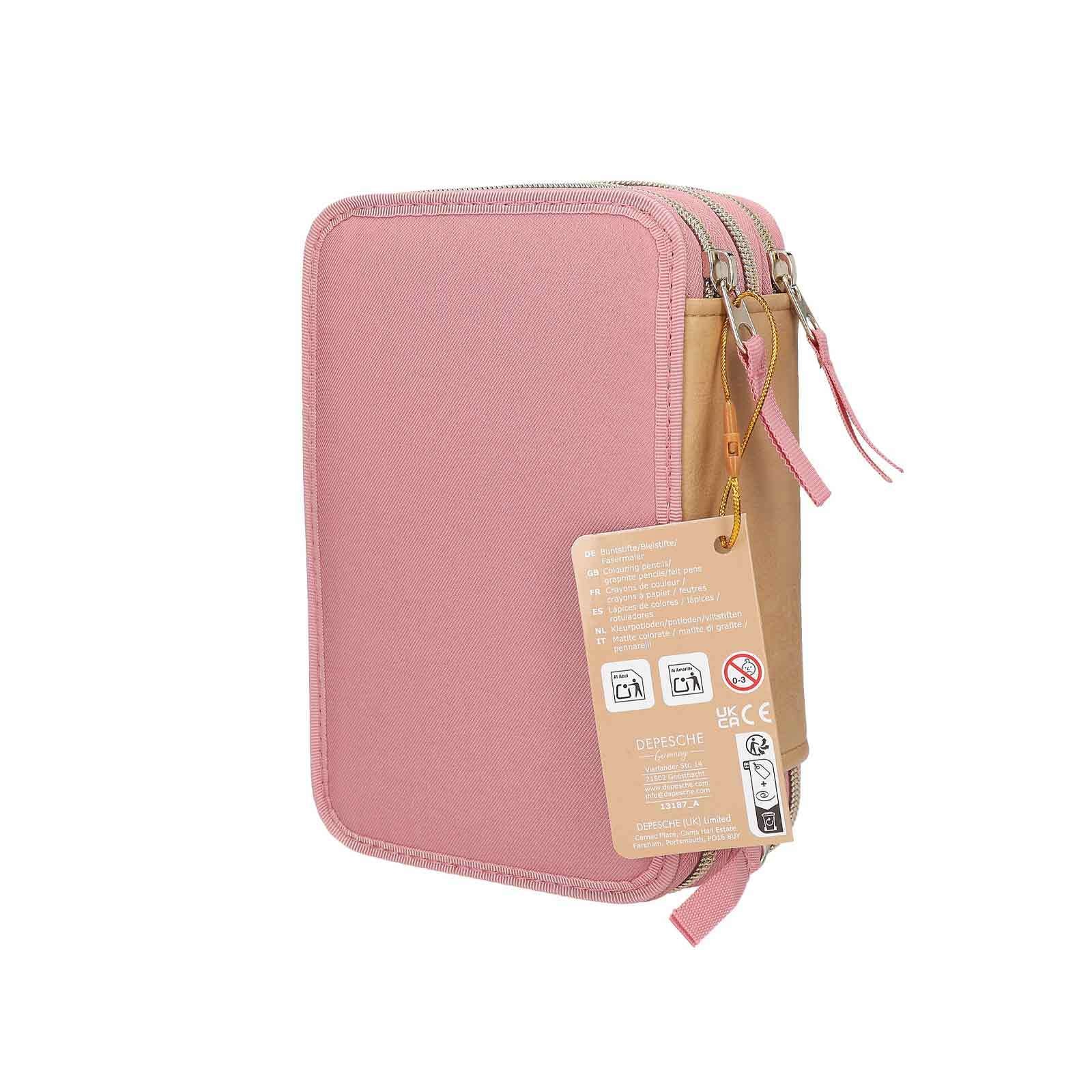 Depesche Buntstift »3-Fach Federtasche Dusty Rose Miss Melody 20 x 13 x 7,5 cm rosa«