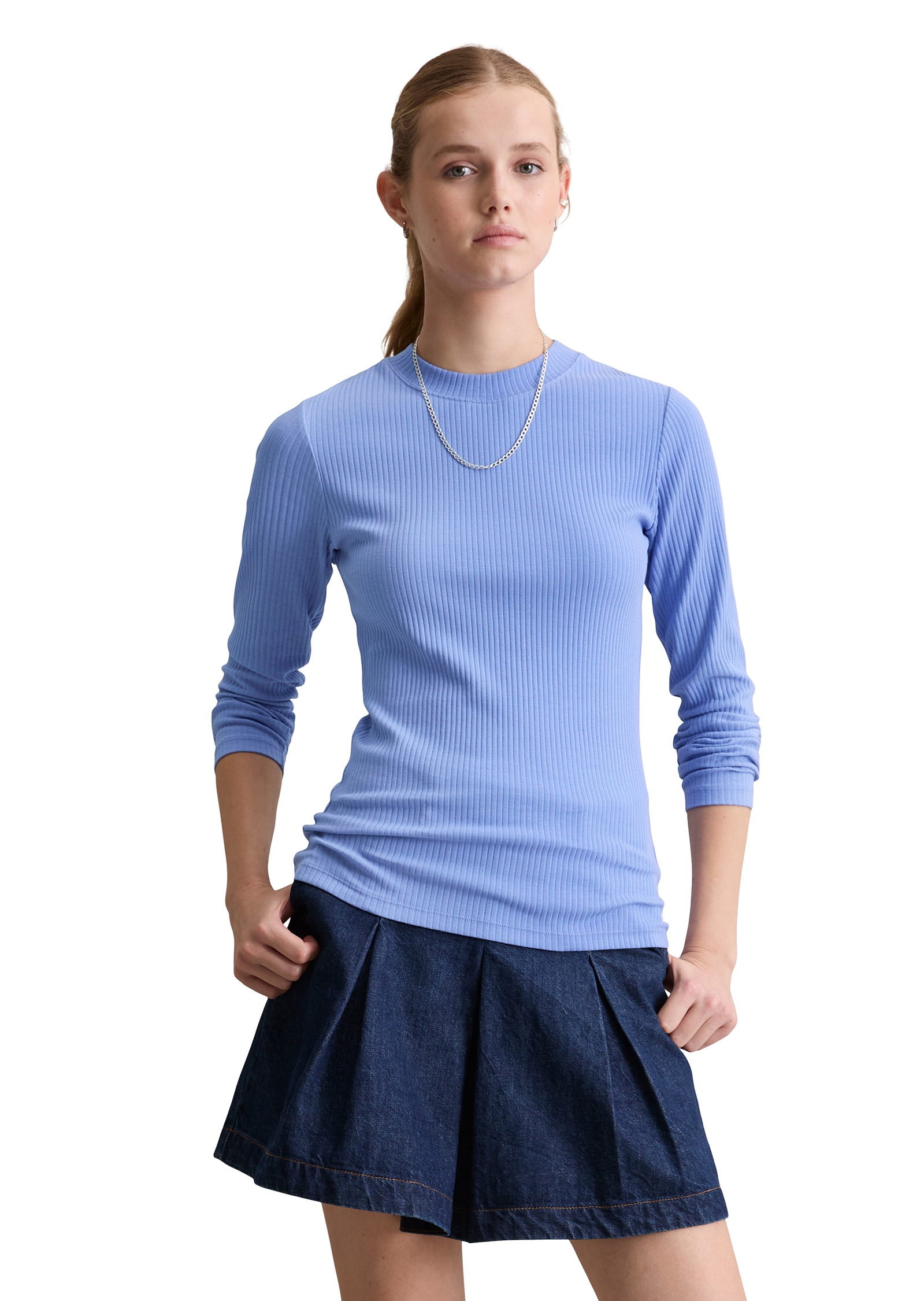 Marc OPolo DENIM Langarmshirt "aus Rippjersey" günstig online kaufen