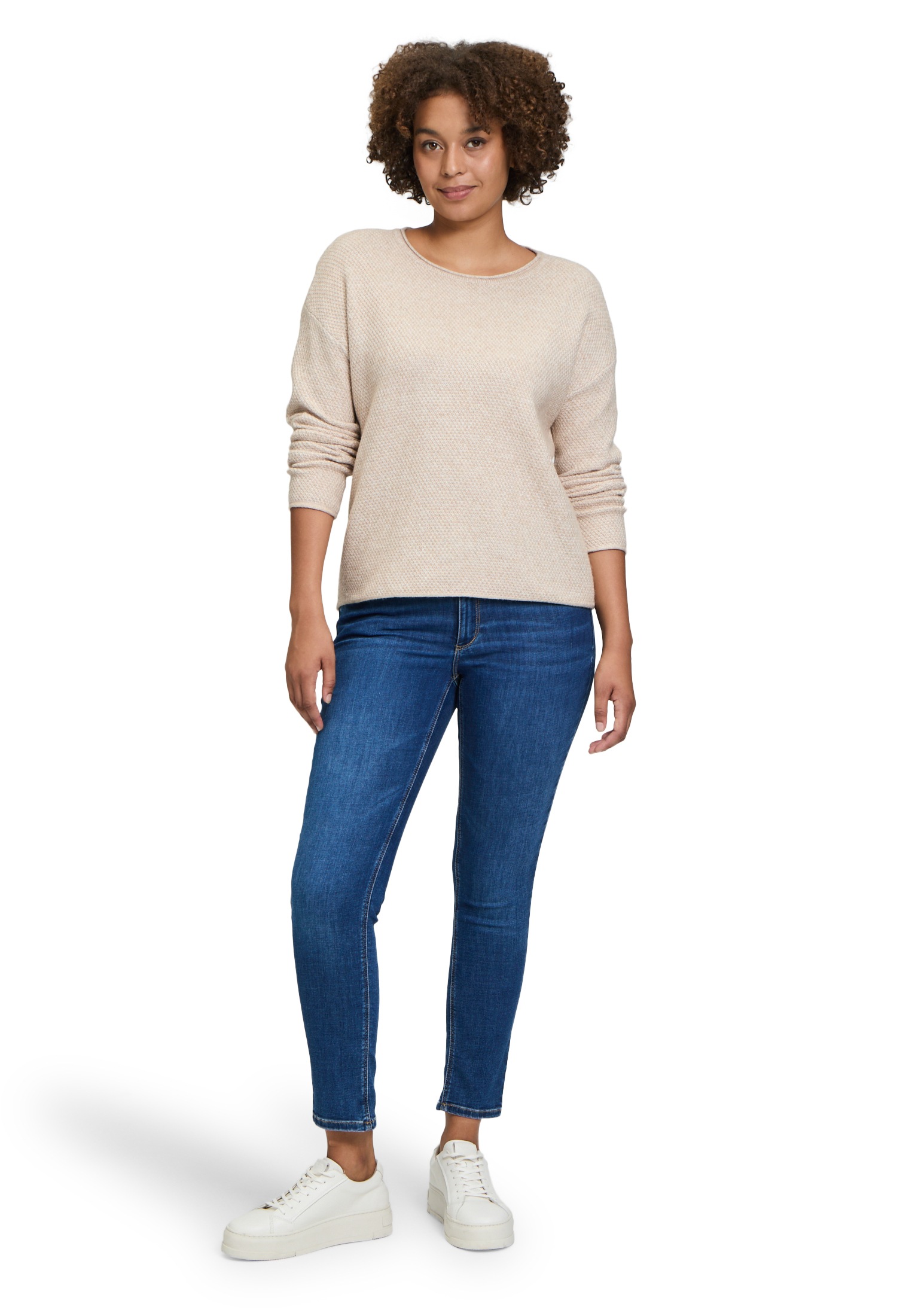 Betty&Co Strickpullover »Betty & Co Damen Strickpullover mit Rundhalsausschnitt«, (1 tlg.), Struktur