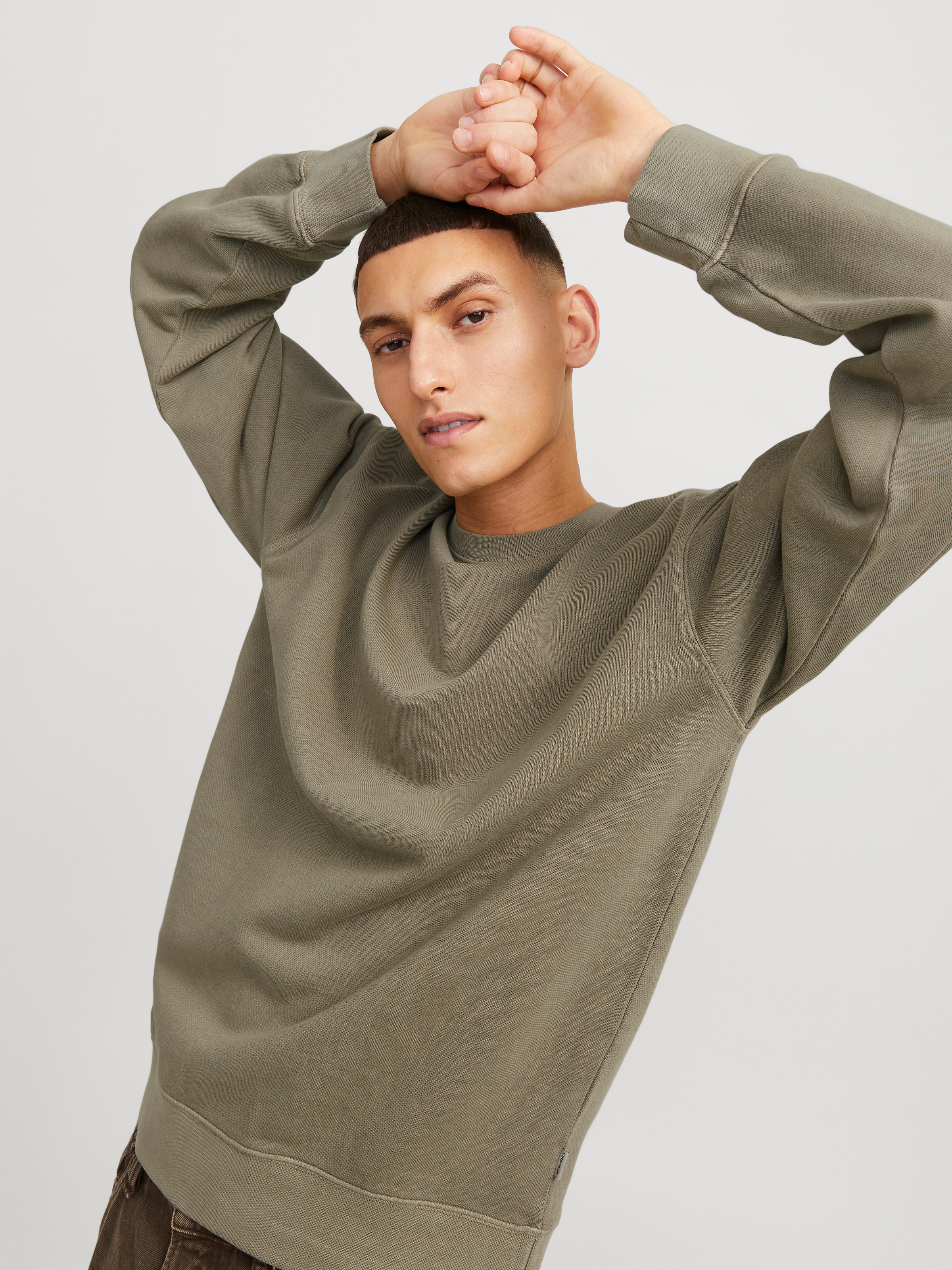 Jack & Jones Sweatshirt "JJECHARGE FADED SWEAT CREW NECK NOOS", mit Rippbün günstig online kaufen