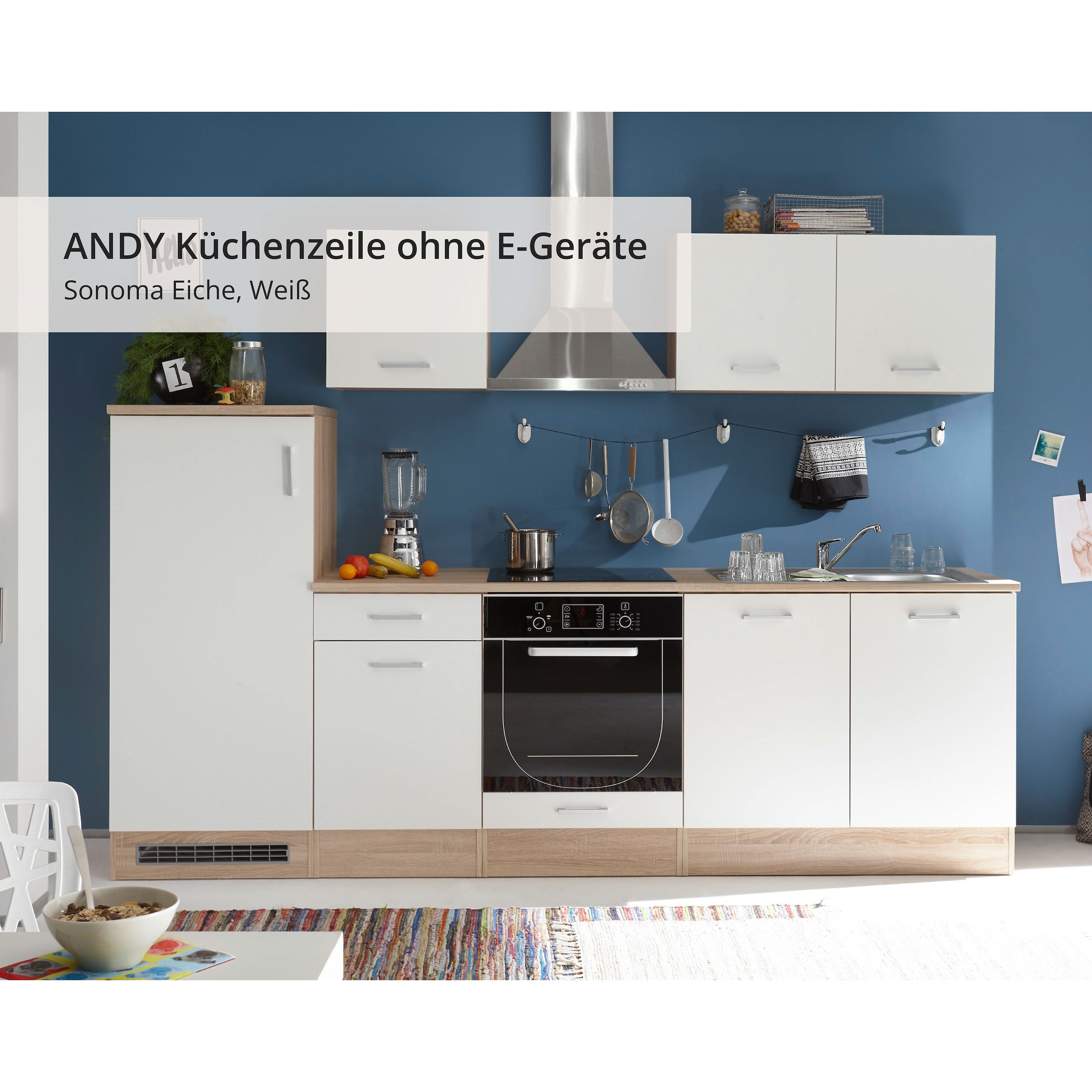 BASIC by Balculina Küchenzeile »Andy«, Breite 270 cm, wahlweise mit E-Geräten