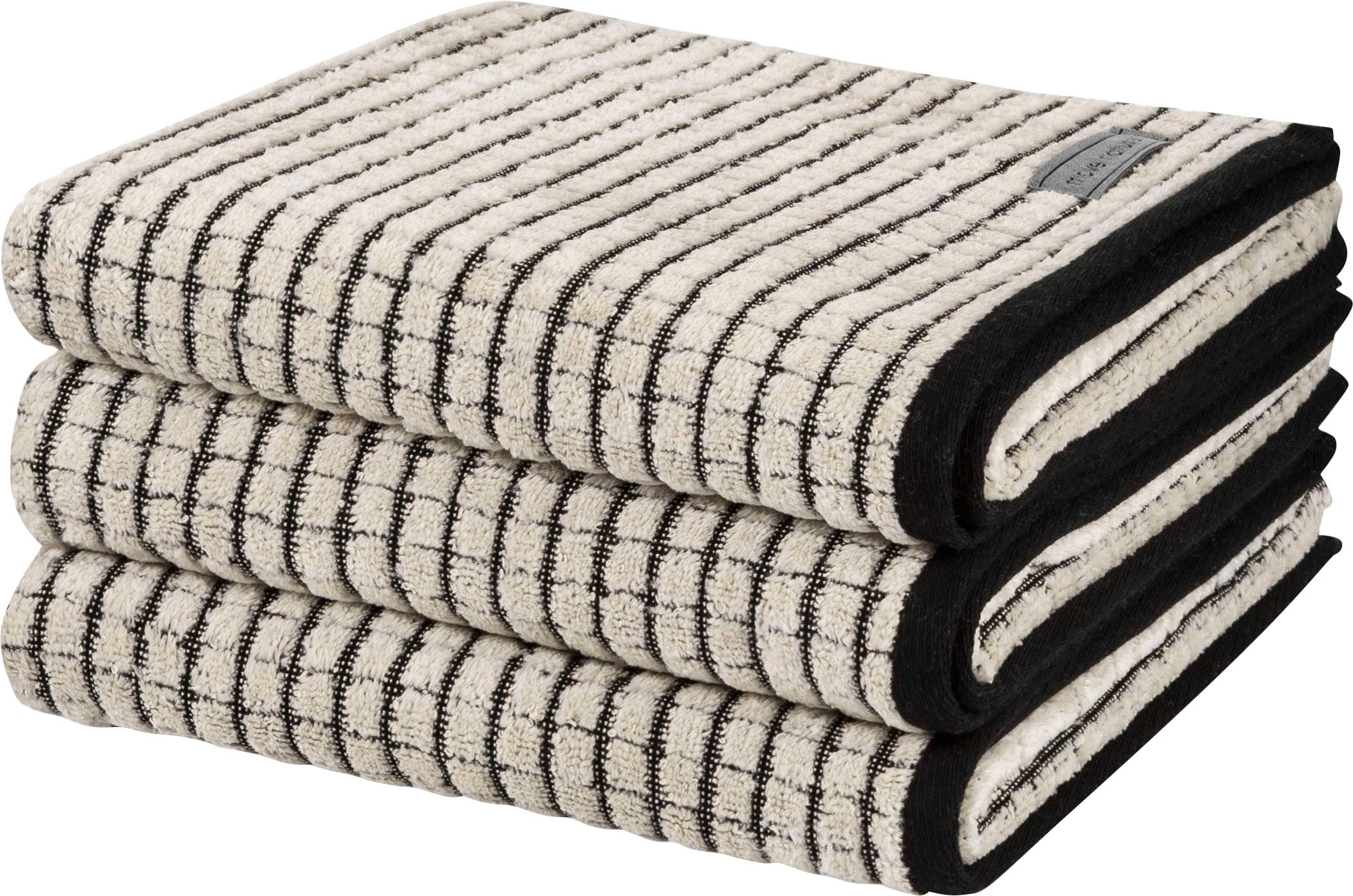 Möve Handtücher "Eden Kästchenstruktur" mit Lederetikett günstig online kaufen