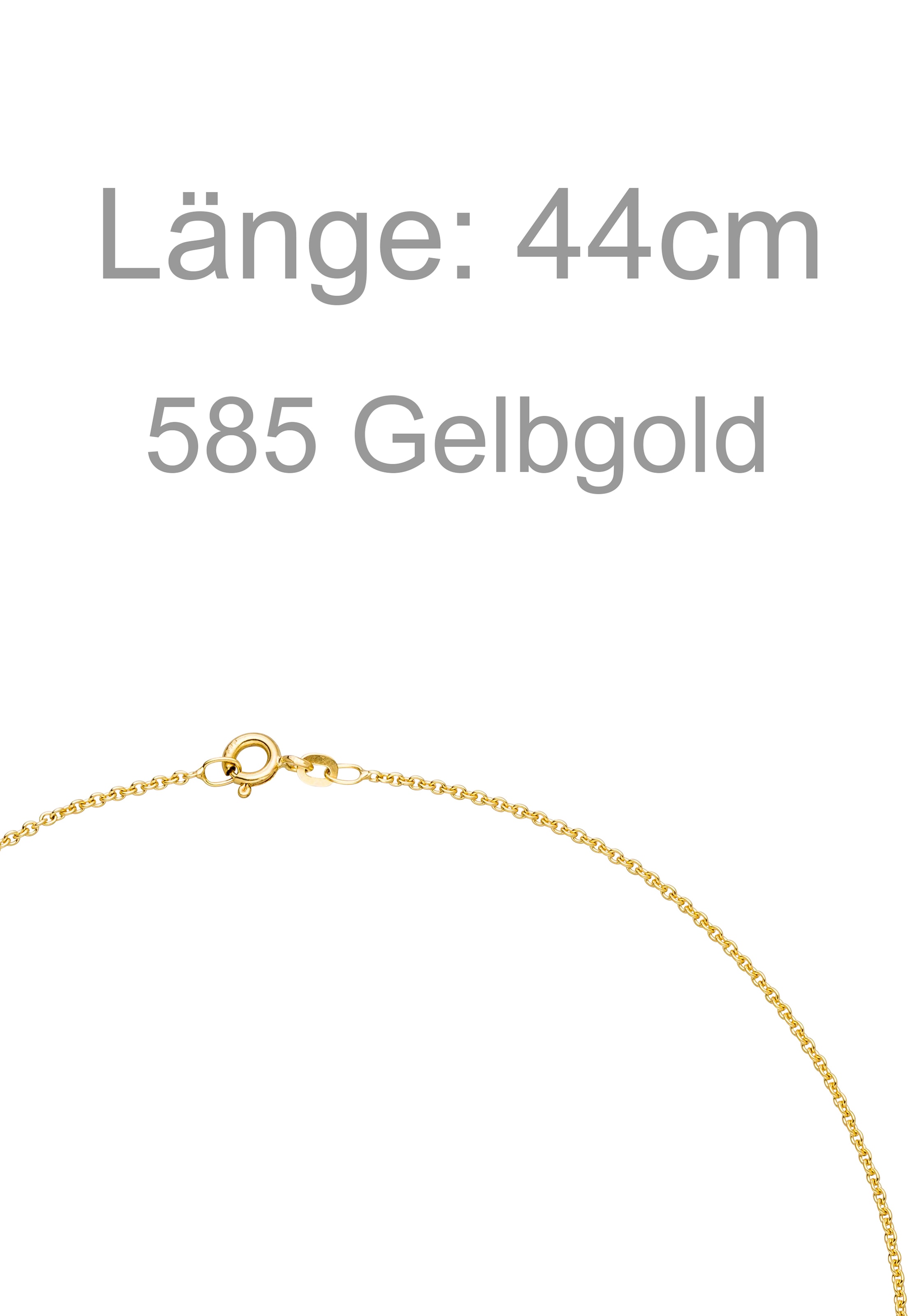 JOBO Kette mit Anhänger »Kreis Ring« 585 Gold 7 Diamanten 44 cm