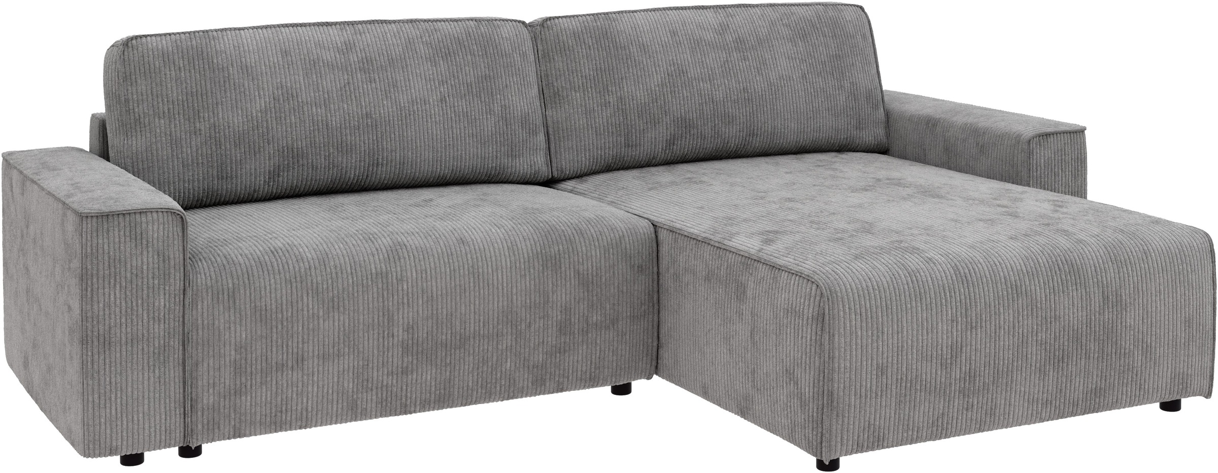 INOSIGN Ecksofa »Chance, Recamiere beidseitig montierbar, Schlaffunktion, Breite 265 cm«, in Cordstoff HYPER, mit Schlaffunktion und Bettkasten